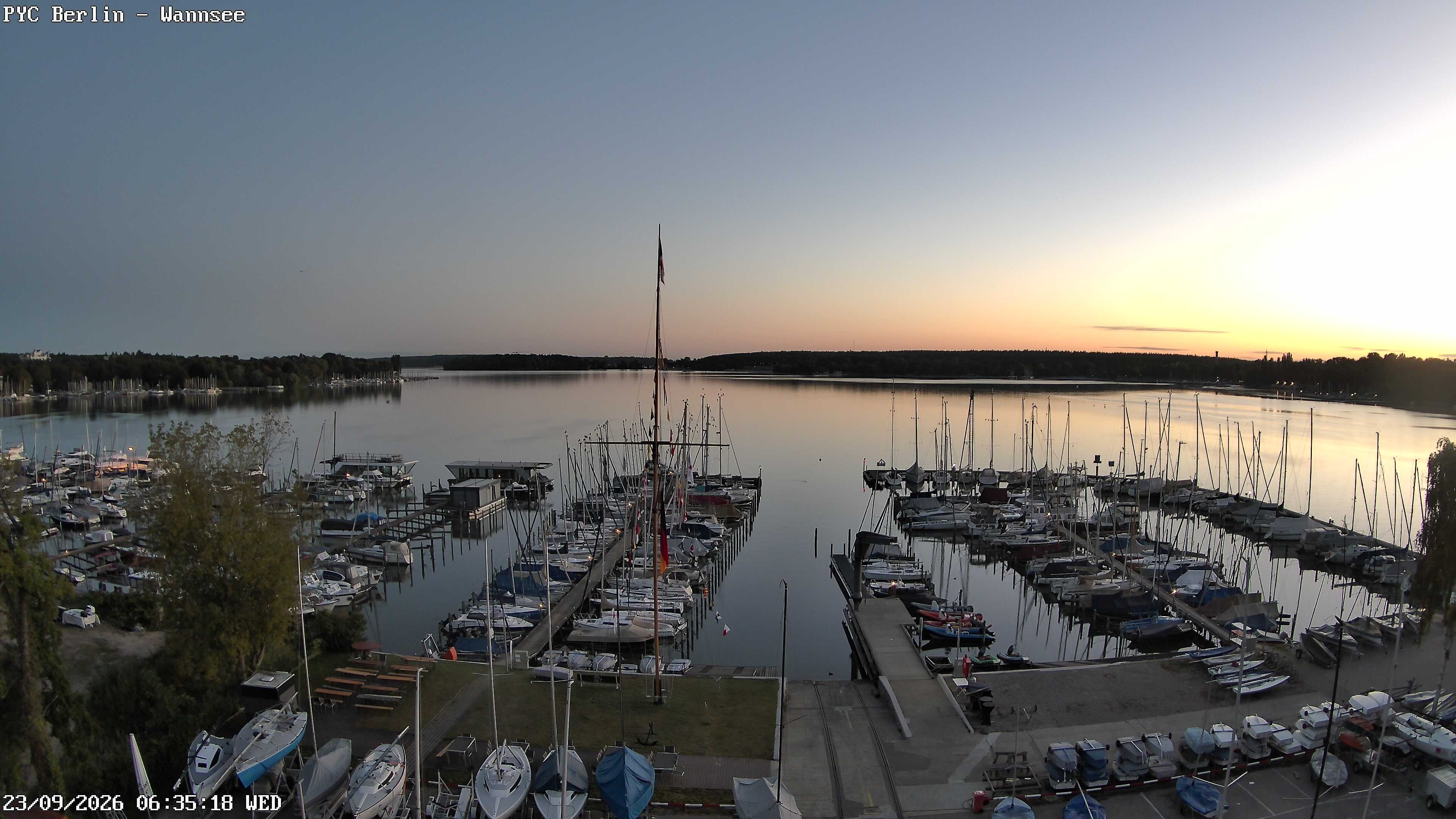Archiv Foto Webcam Berlin: Potsdamer Yachtclub am Wannsee