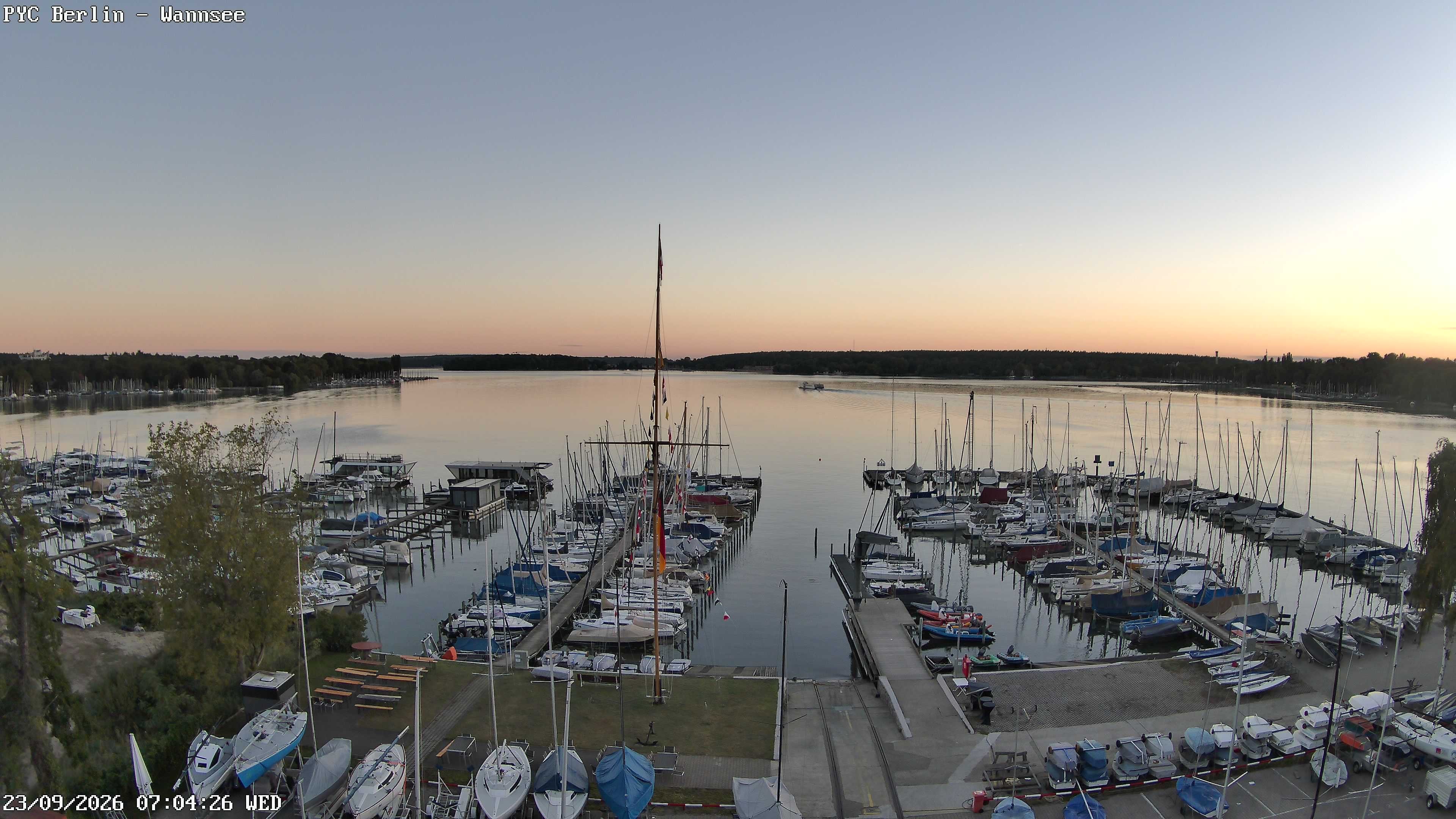 Archiv Foto Webcam Berlin: Potsdamer Yachtclub am Wannsee