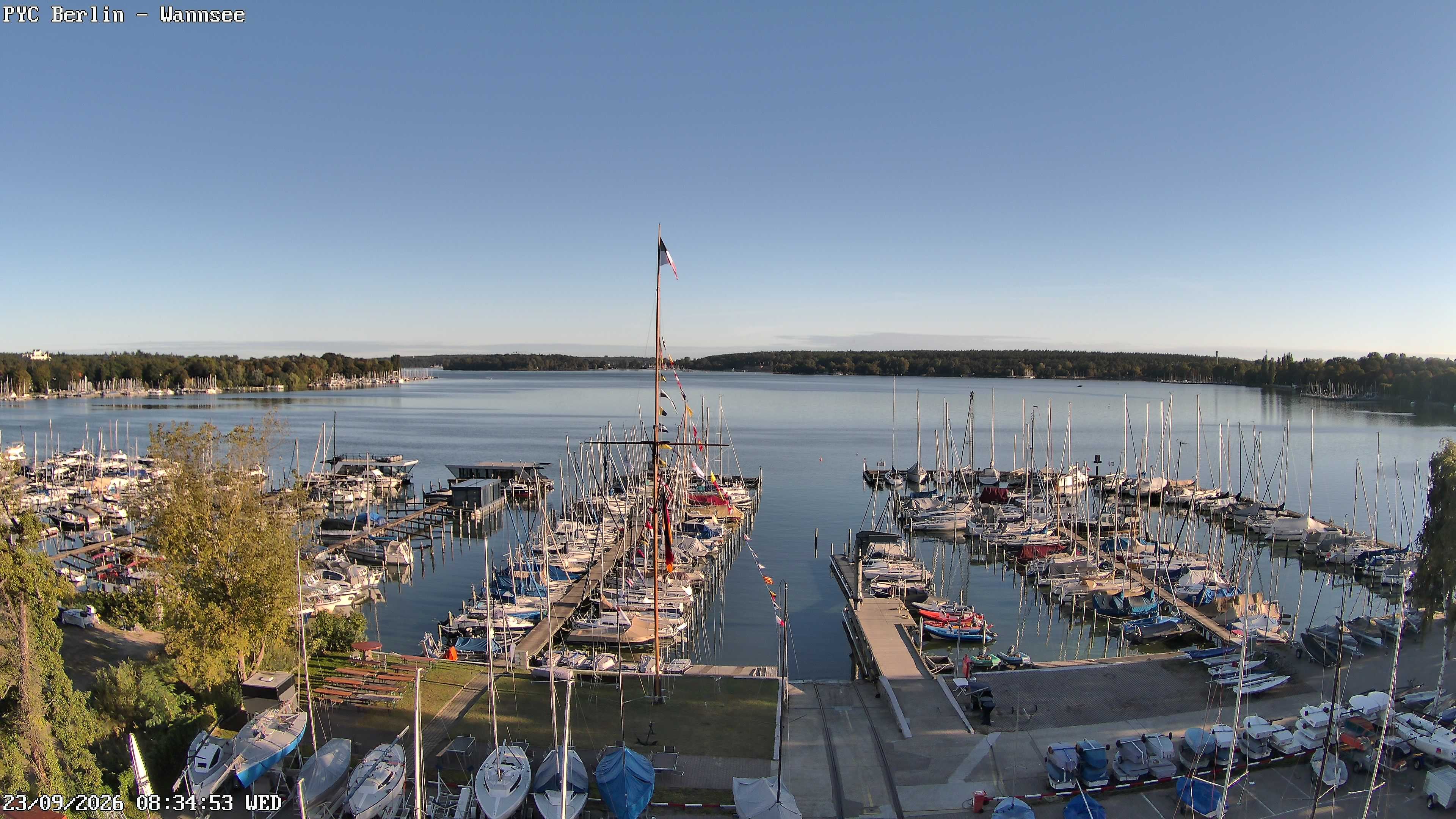 Archiv Foto Webcam Berlin: Potsdamer Yachtclub am Wannsee