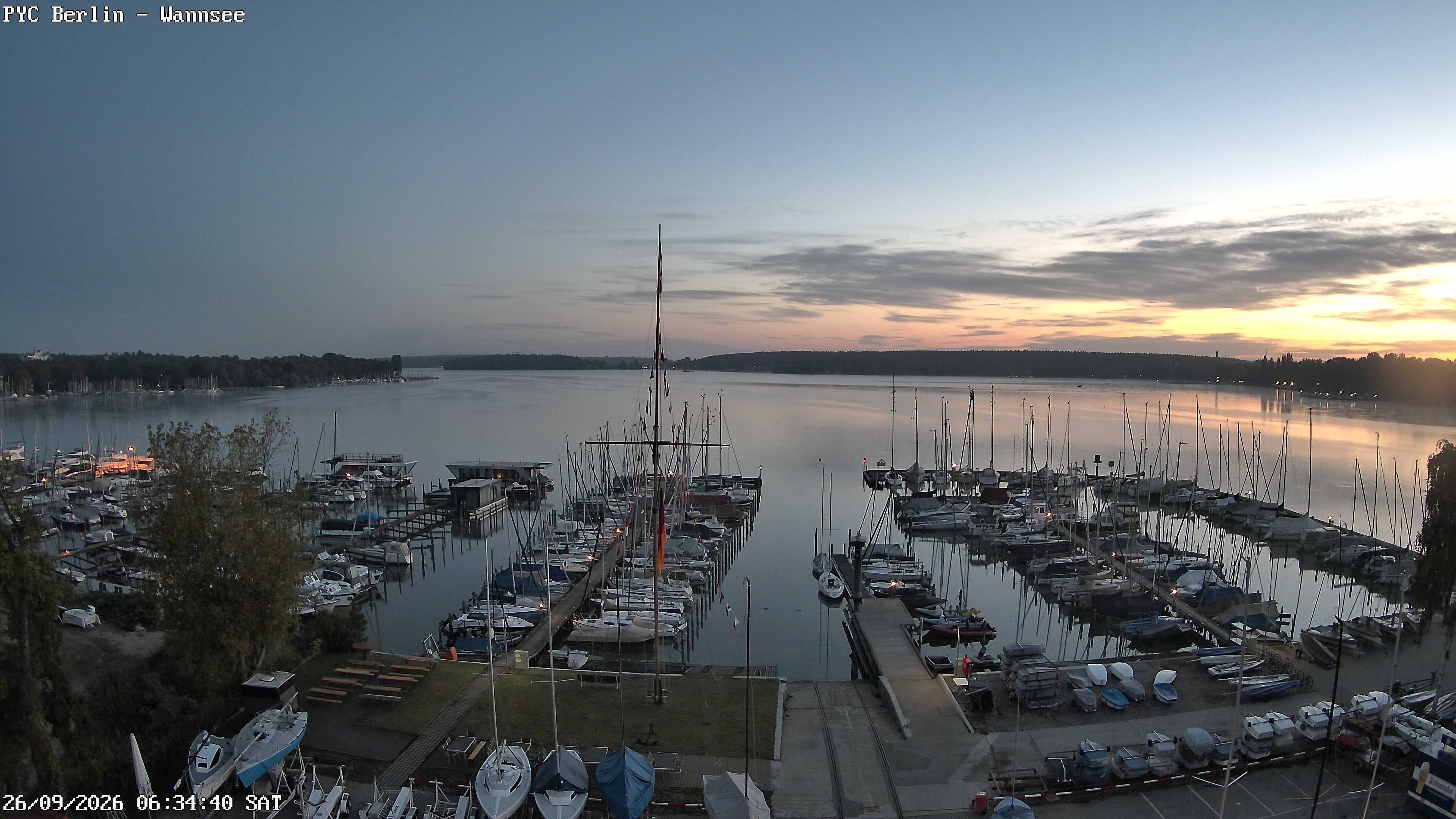 Archiv Foto Webcam Berlin: Potsdamer Yachtclub am Wannsee