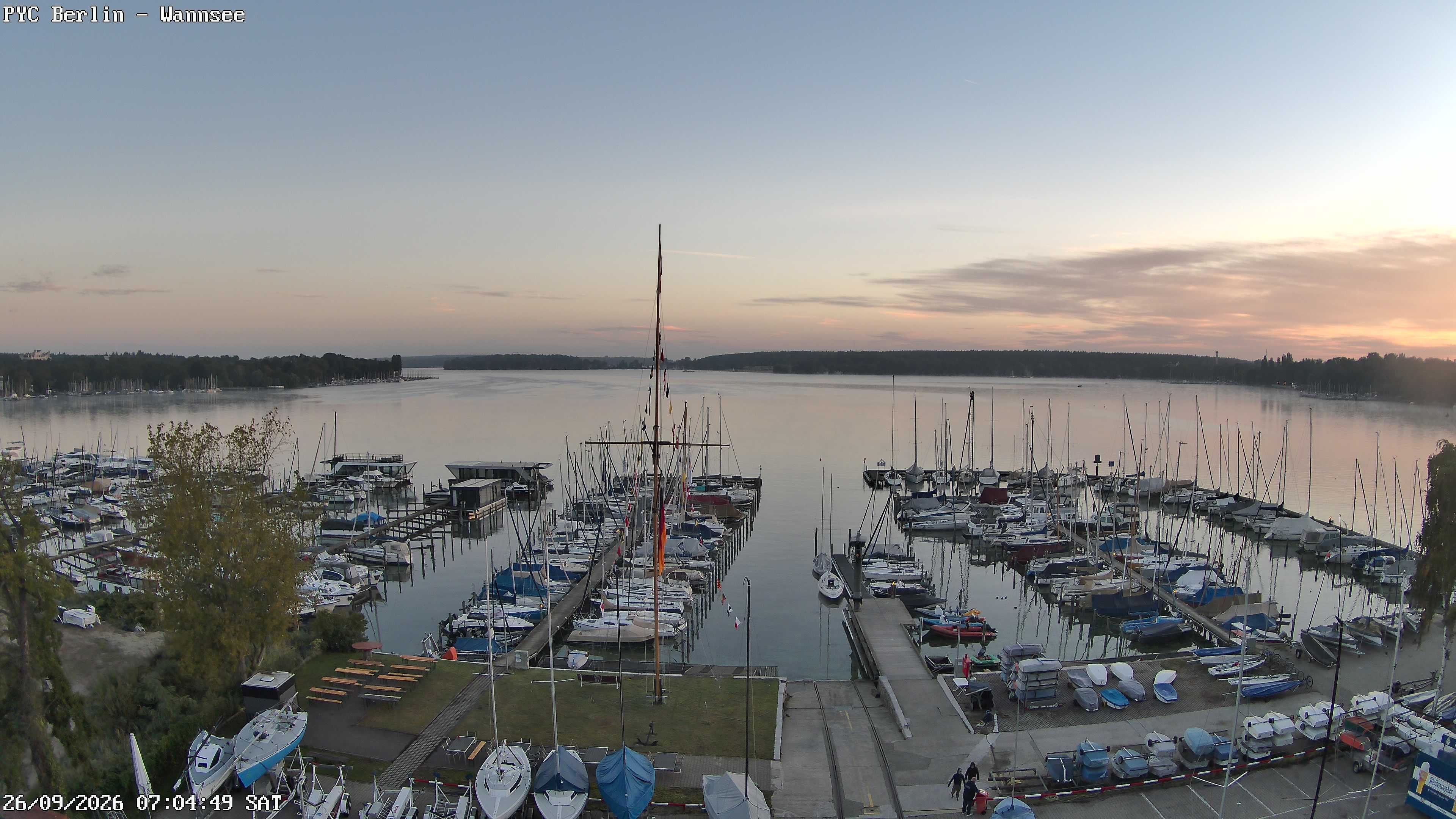 Archiv Foto Webcam Berlin: Potsdamer Yachtclub am Wannsee