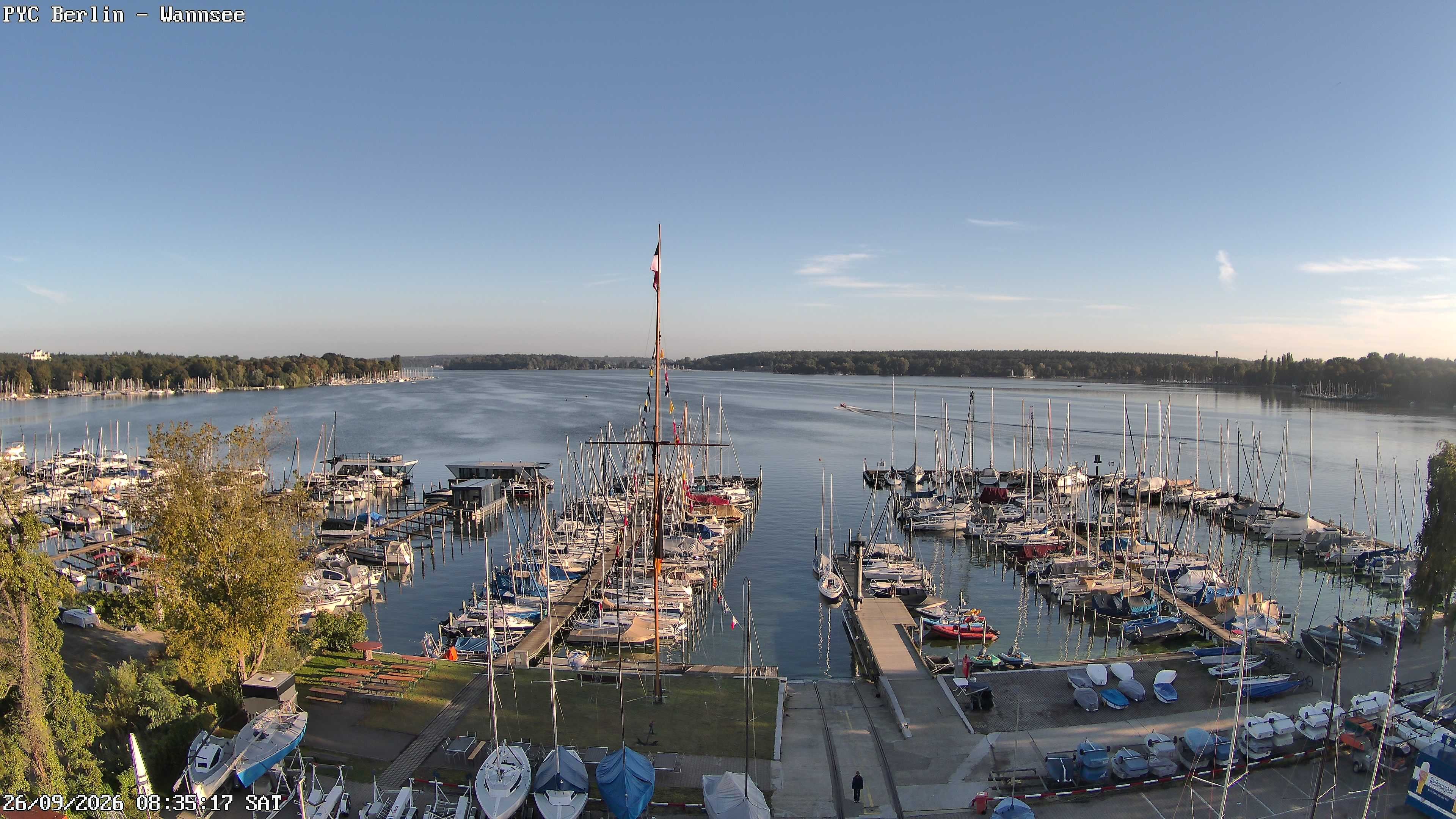 Archiv Foto Webcam Berlin: Potsdamer Yachtclub am Wannsee