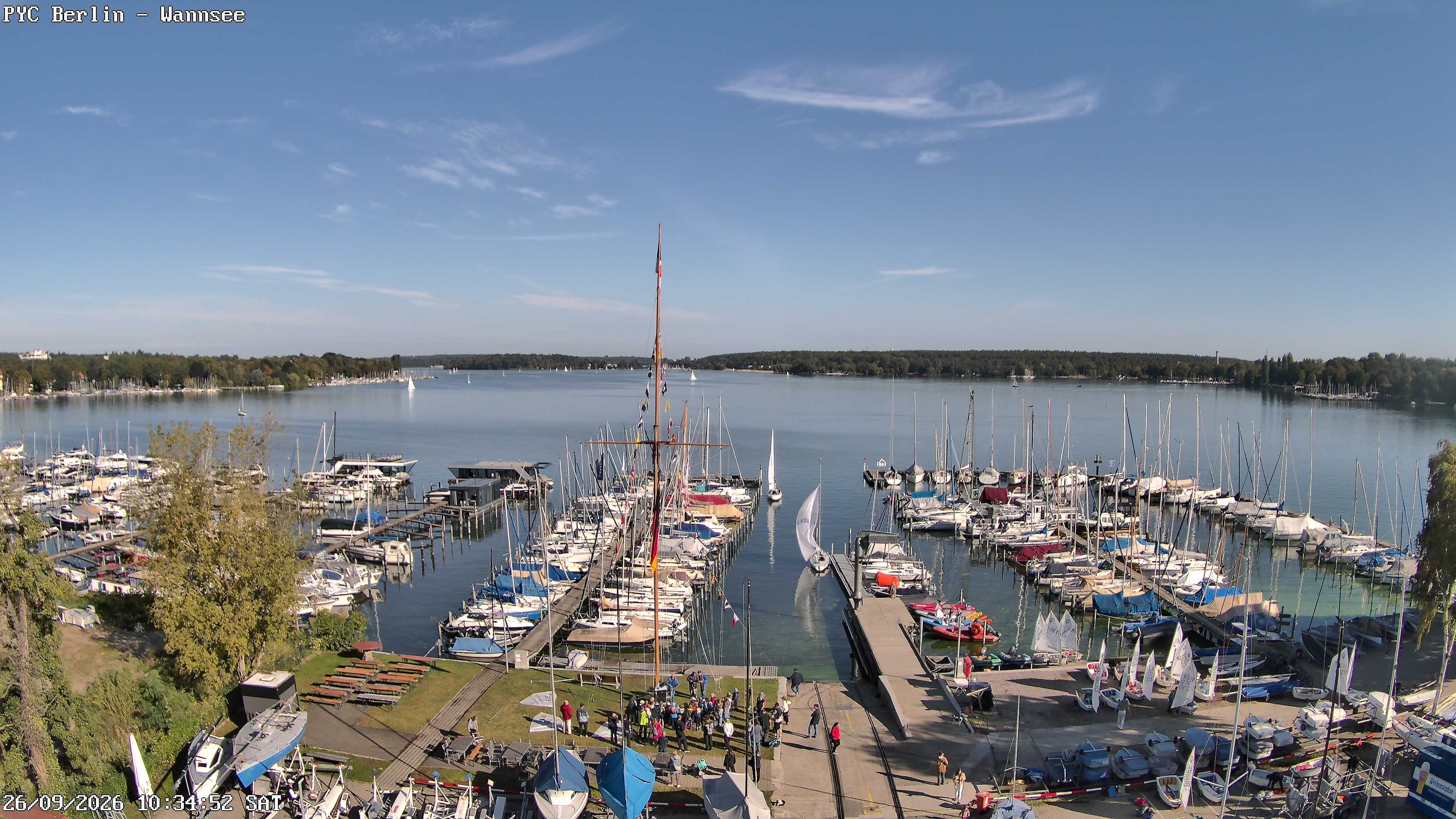Archiv Foto Webcam Berlin: Potsdamer Yachtclub am Wannsee