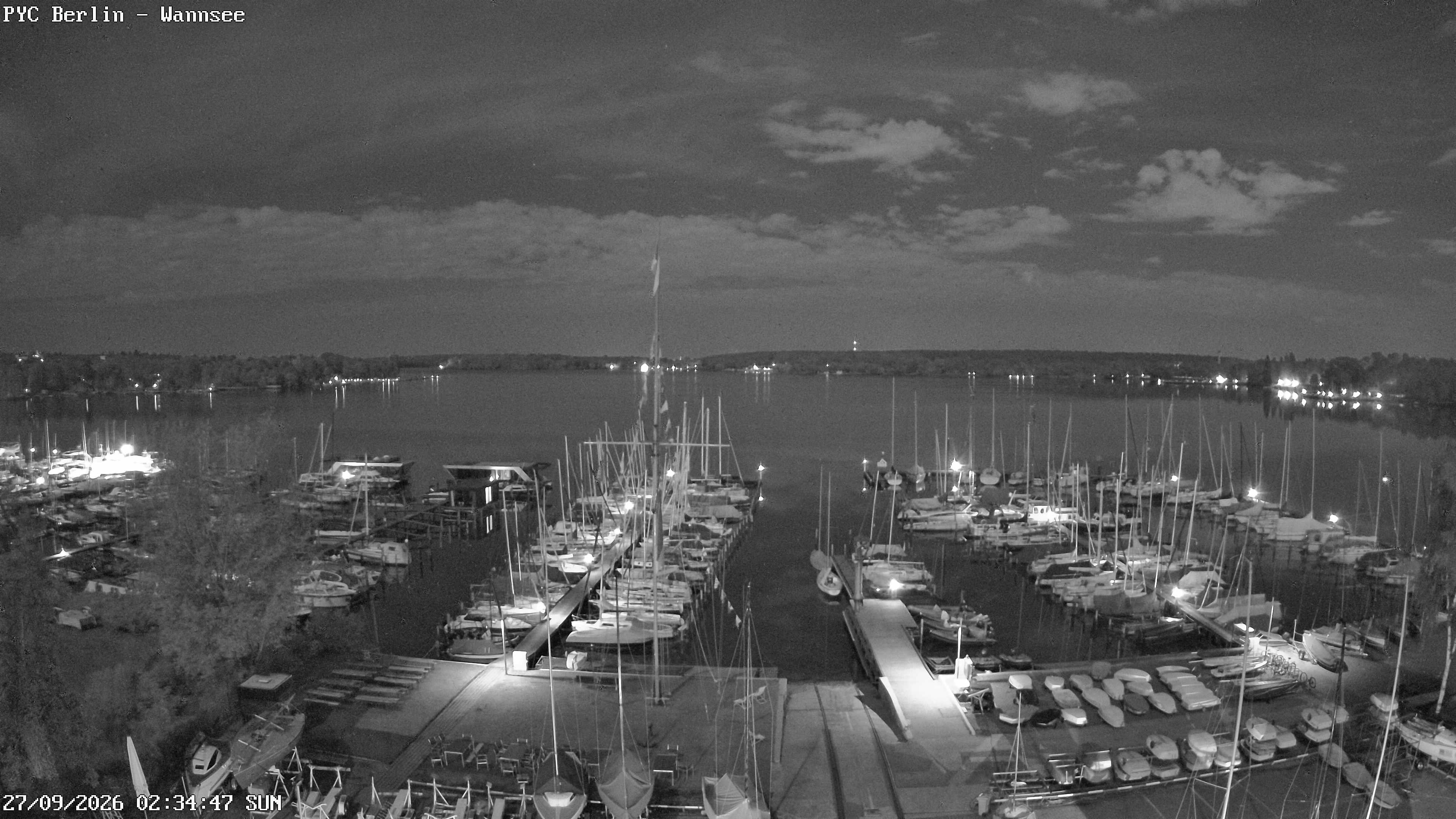 Archiv Foto Webcam Berlin: Potsdamer Yachtclub am Wannsee