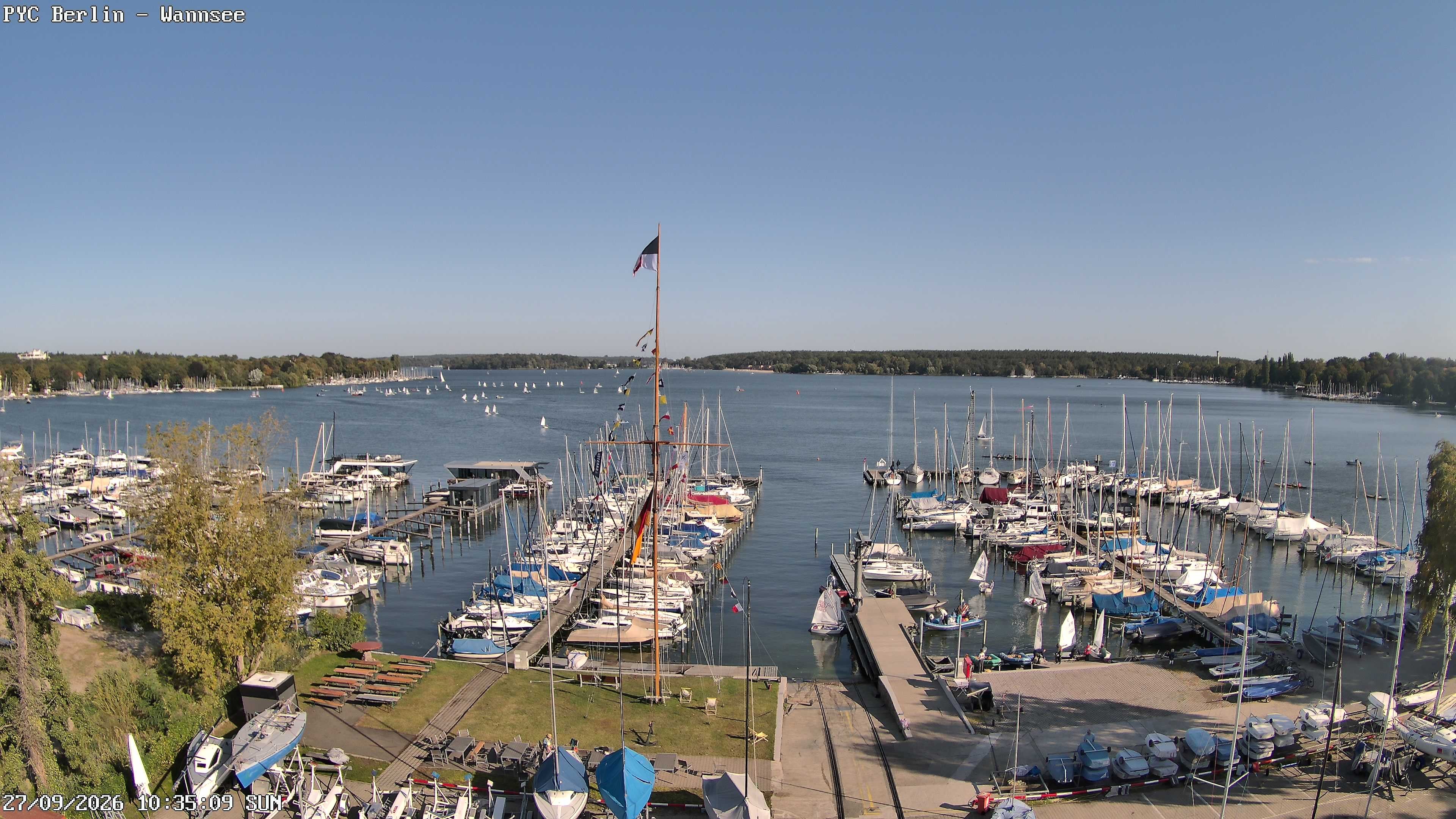 Archiv Foto Webcam Berlin: Potsdamer Yachtclub am Wannsee