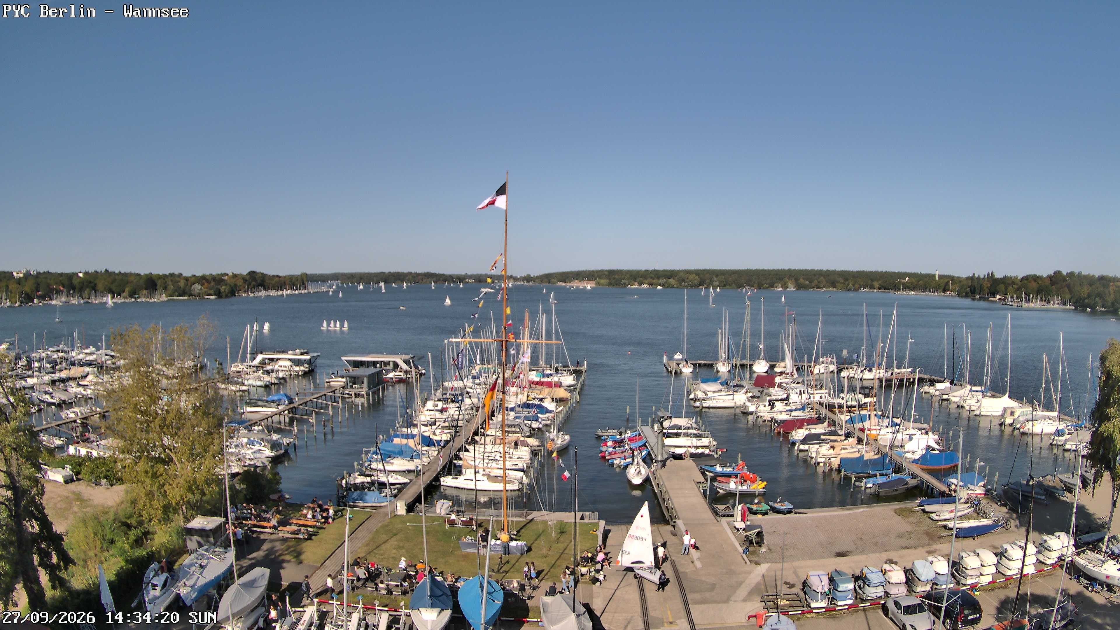 Archiv Foto Webcam Berlin: Potsdamer Yachtclub am Wannsee
