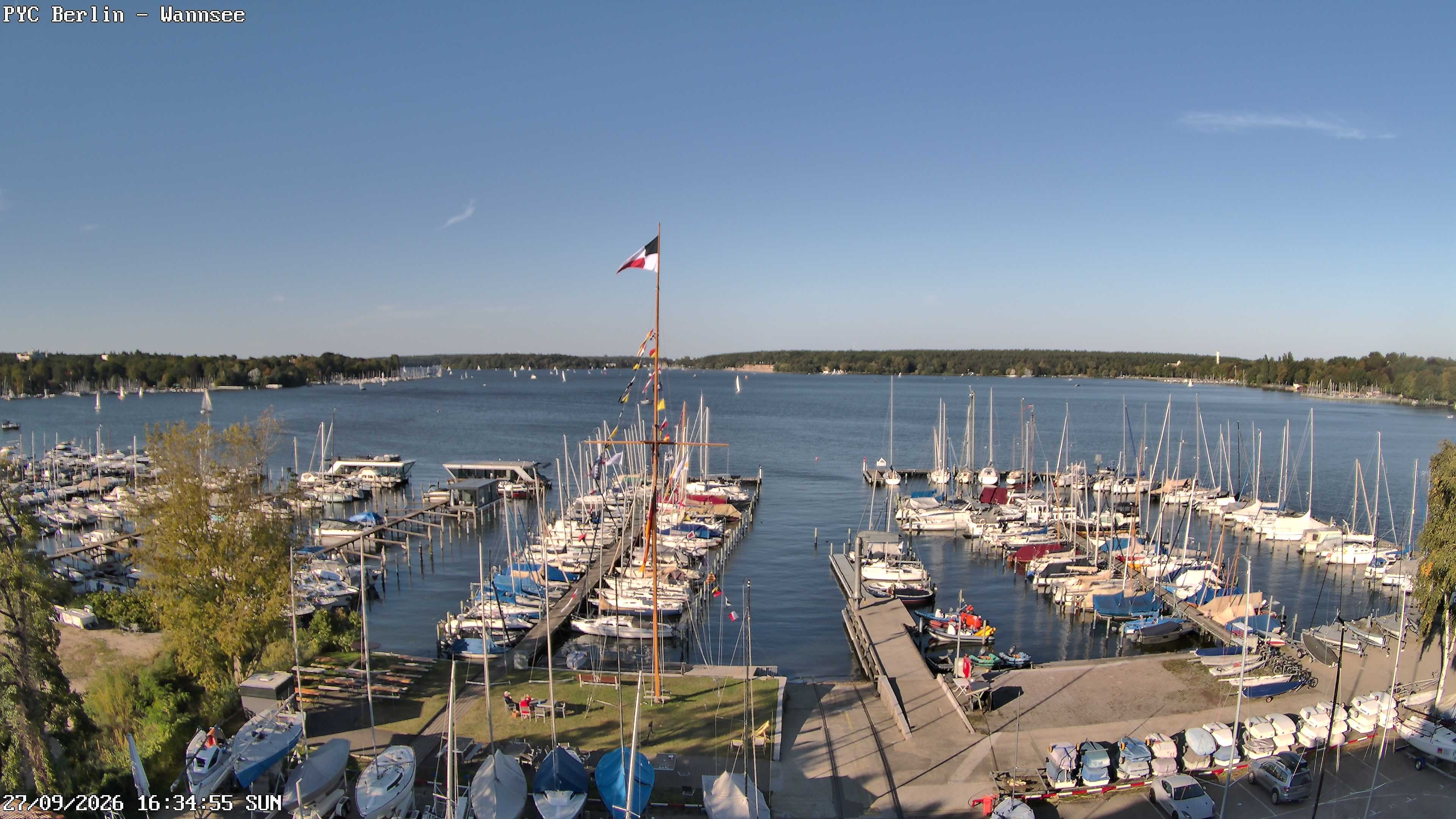 Archiv Foto Webcam Berlin: Potsdamer Yachtclub am Wannsee