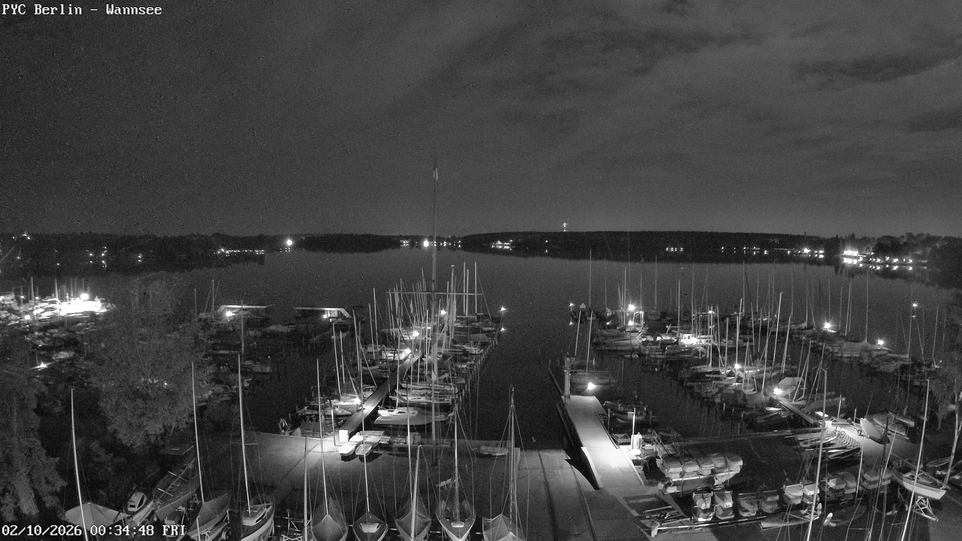 Archiv Foto Webcam Berlin: Potsdamer Yachtclub am Wannsee