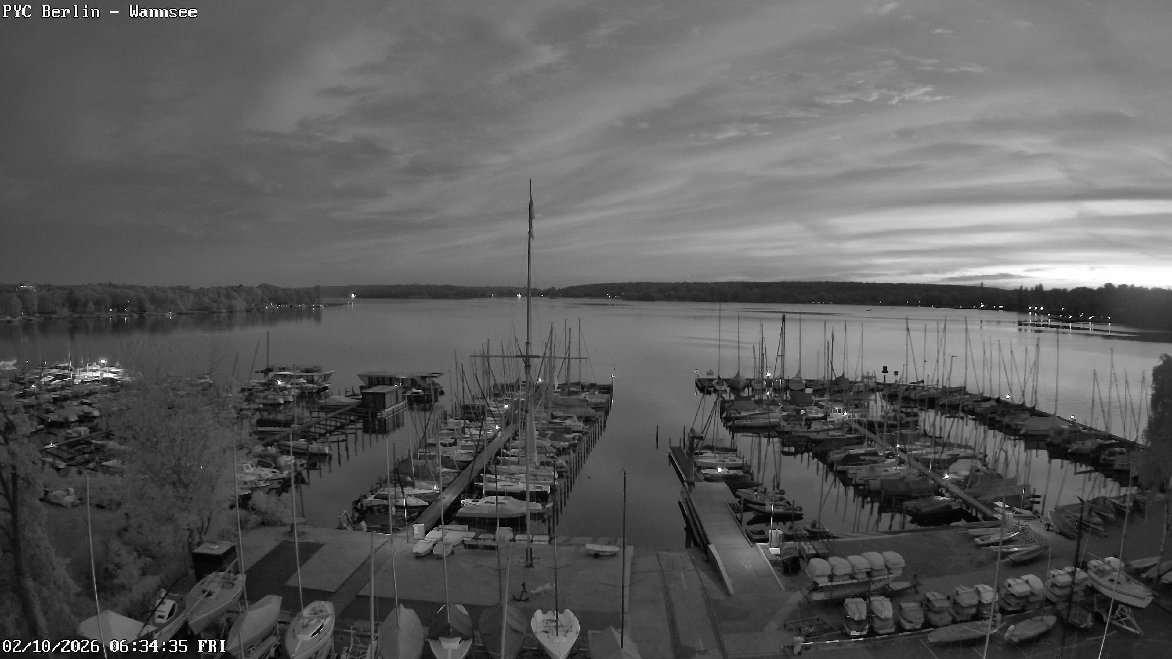 Archiv Foto Webcam Berlin: Potsdamer Yachtclub am Wannsee