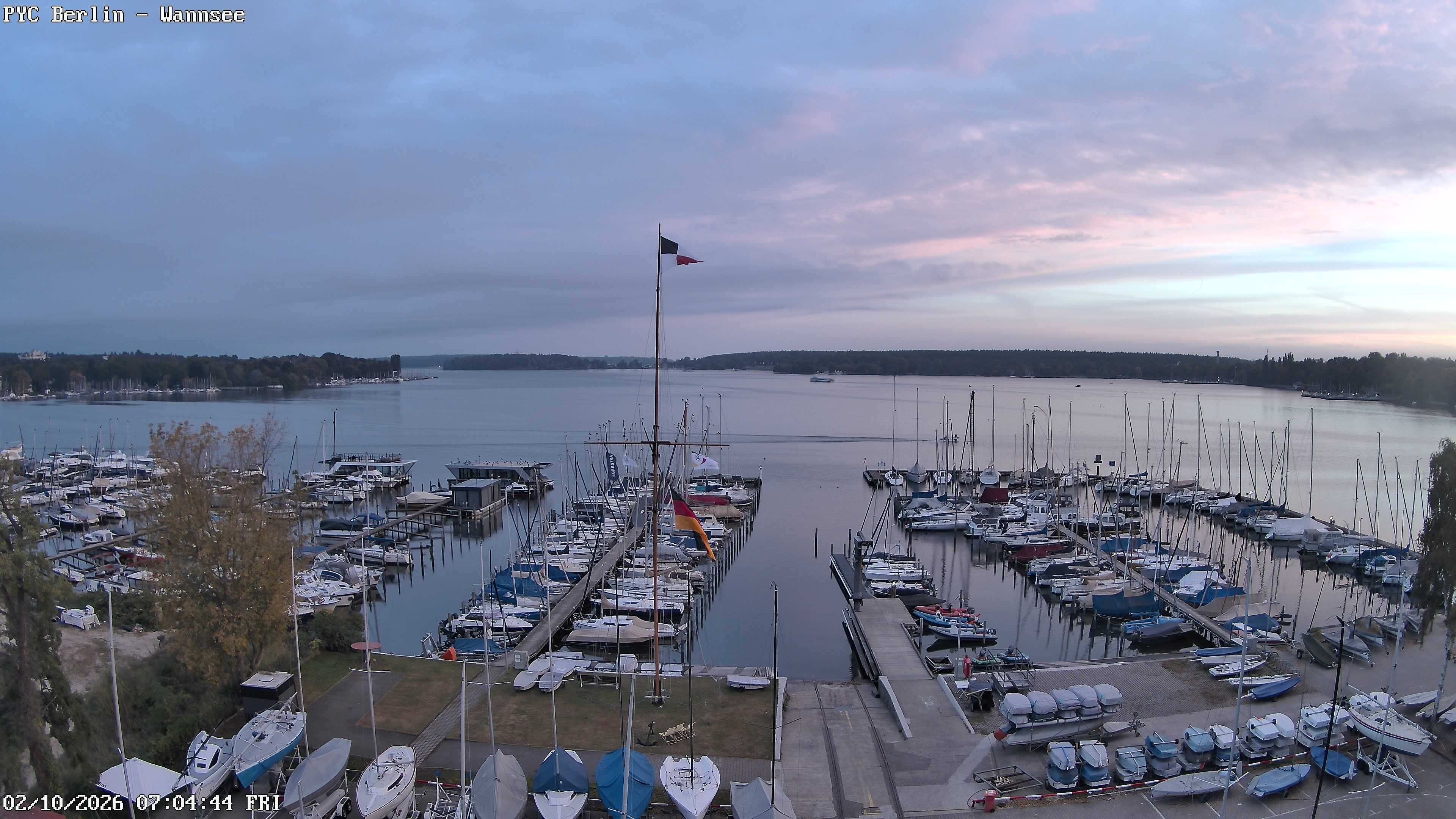 Archiv Foto Webcam Berlin: Potsdamer Yachtclub am Wannsee