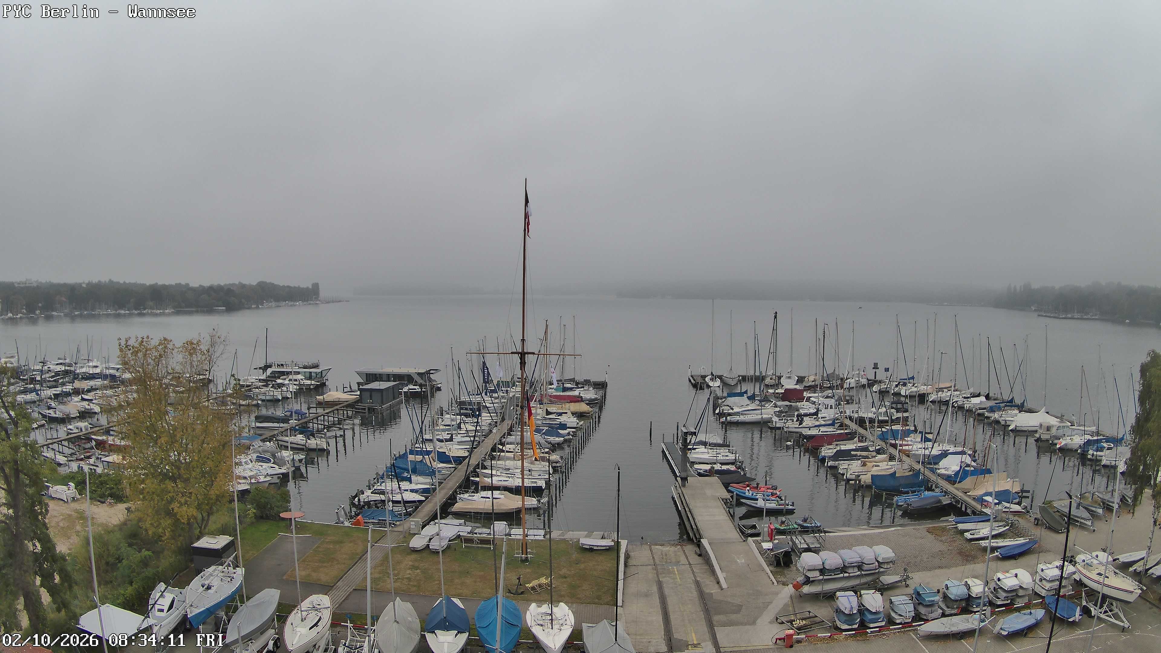 Archiv Foto Webcam Berlin: Potsdamer Yachtclub am Wannsee