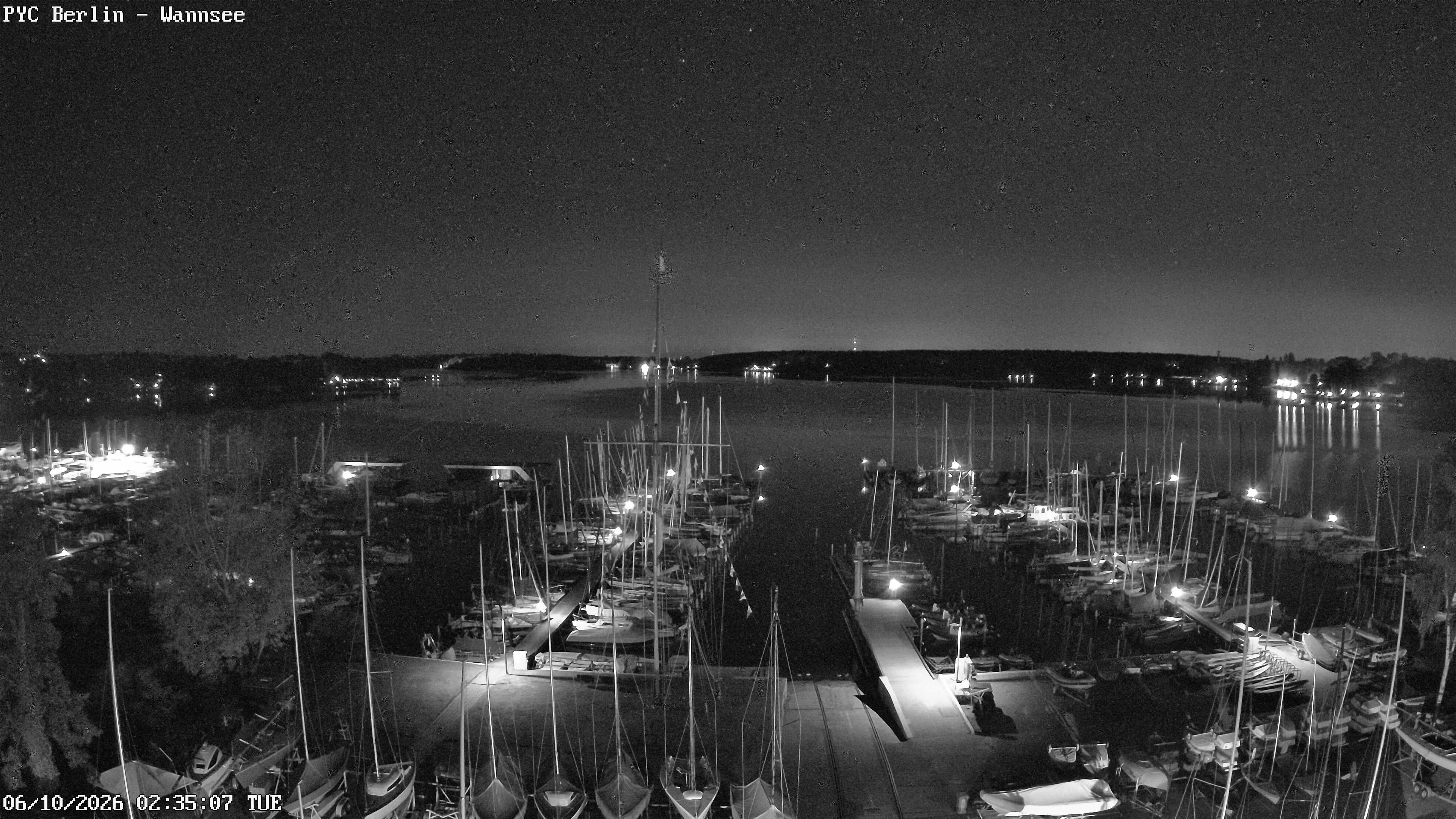 Archiv Foto Webcam Berlin: Potsdamer Yachtclub am Wannsee