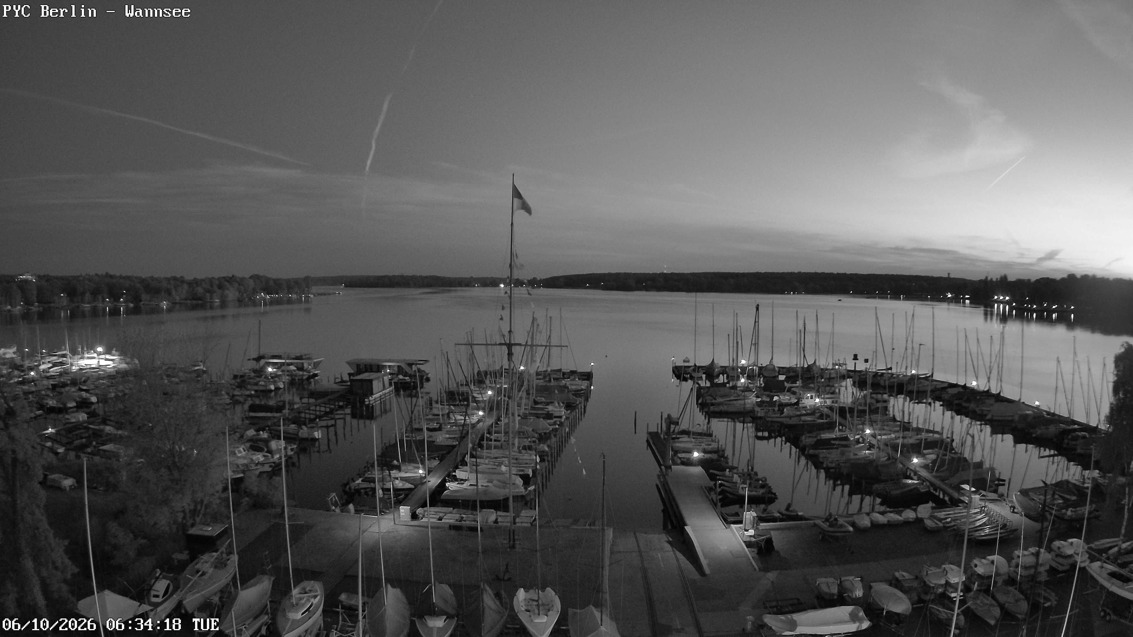 Archiv Foto Webcam Berlin: Potsdamer Yachtclub am Wannsee