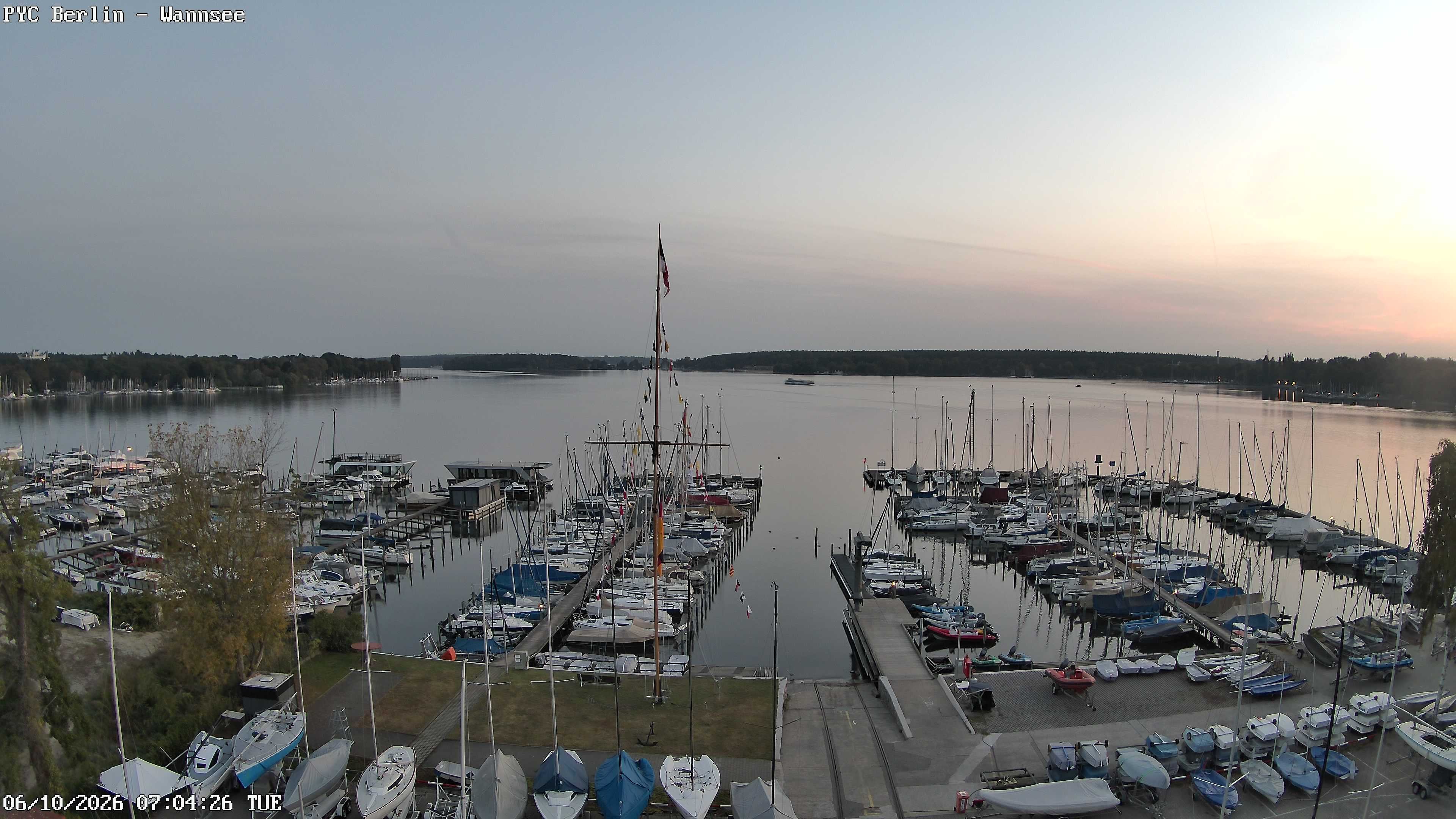 Archiv Foto Webcam Berlin: Potsdamer Yachtclub am Wannsee