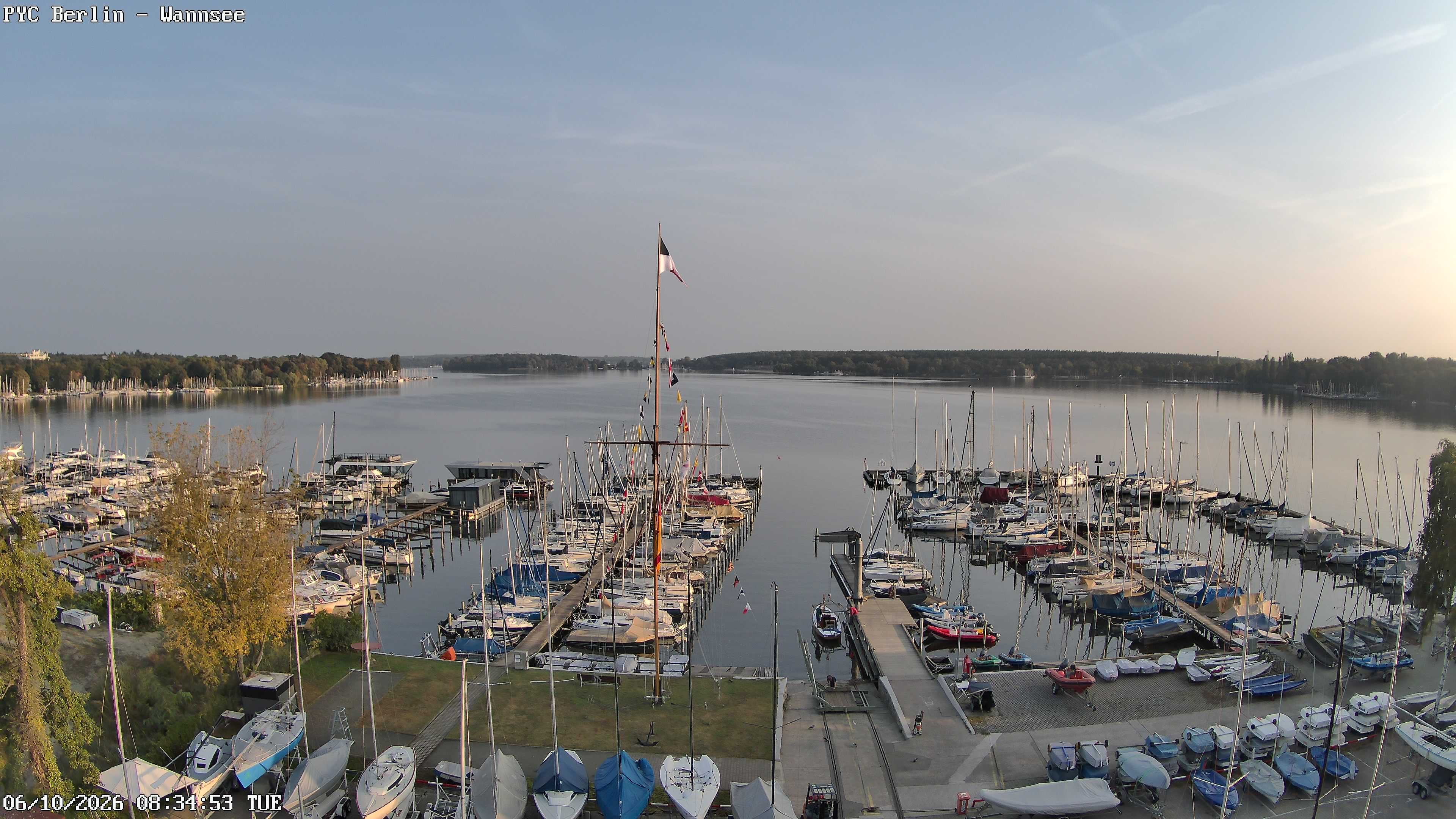 Archiv Foto Webcam Berlin: Potsdamer Yachtclub am Wannsee