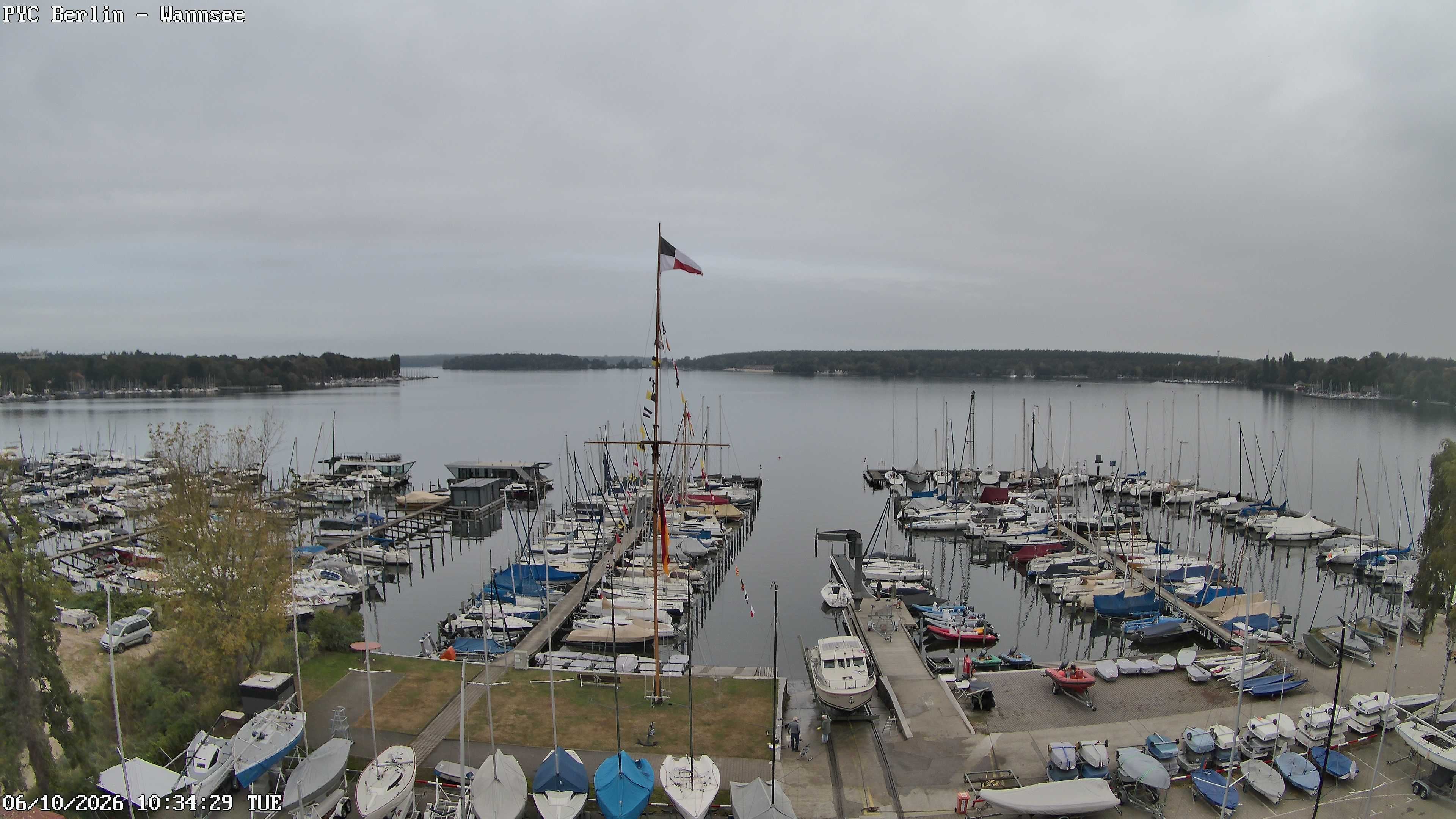 Archiv Foto Webcam Berlin: Potsdamer Yachtclub am Wannsee