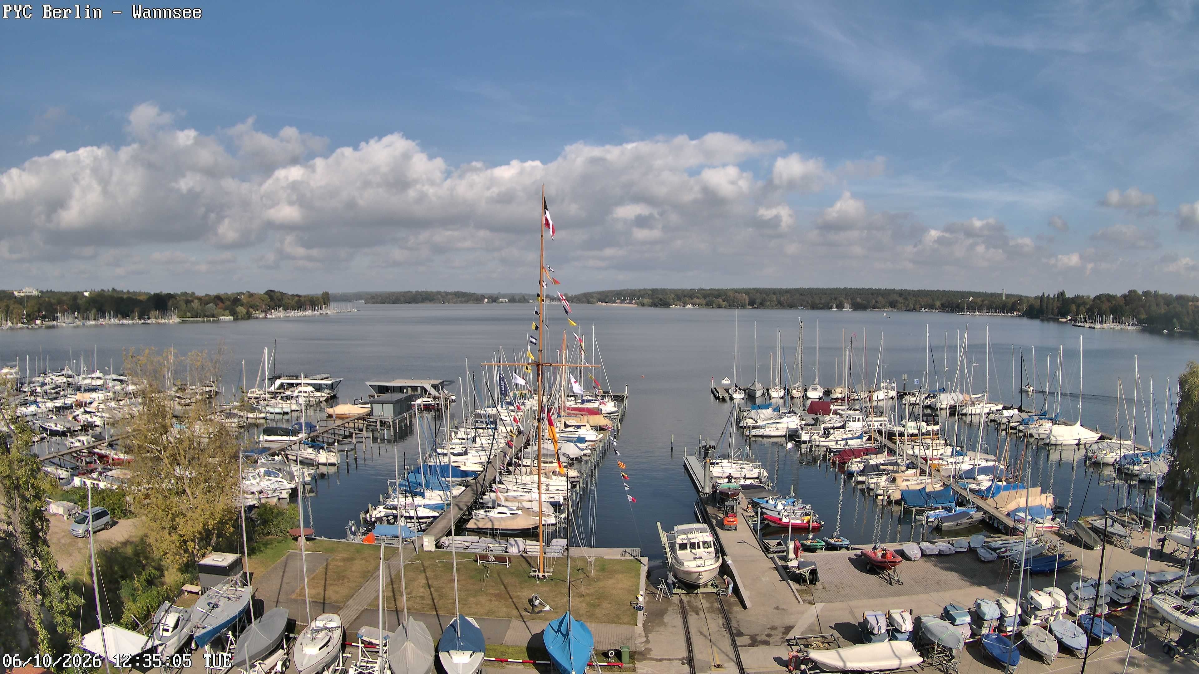 Archiv Foto Webcam Berlin: Potsdamer Yachtclub am Wannsee