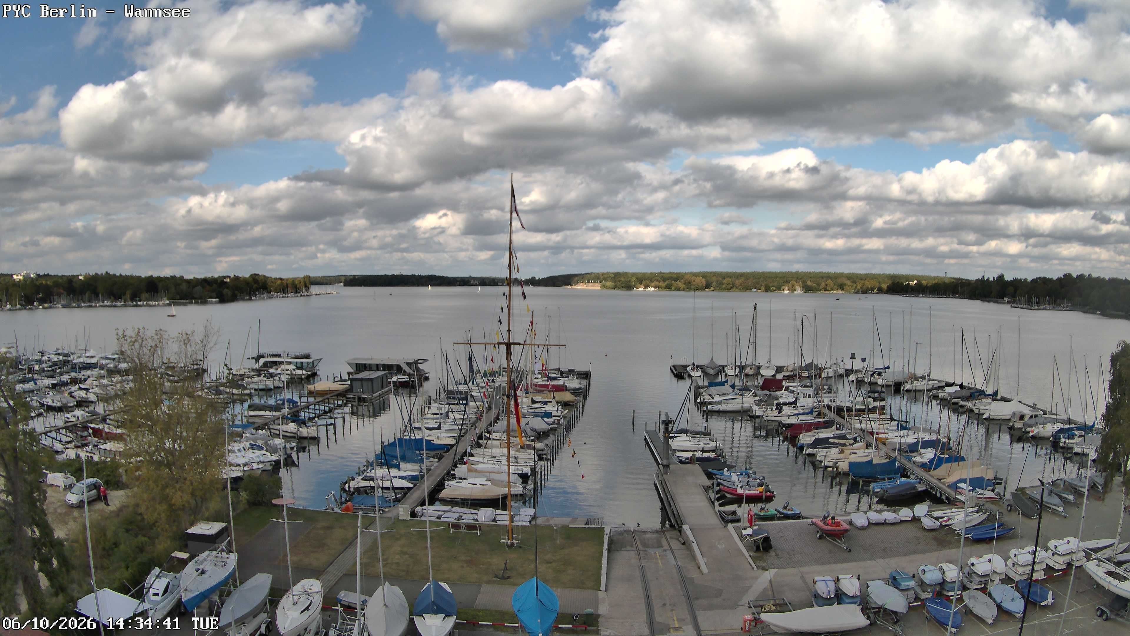 Archiv Foto Webcam Berlin: Potsdamer Yachtclub am Wannsee