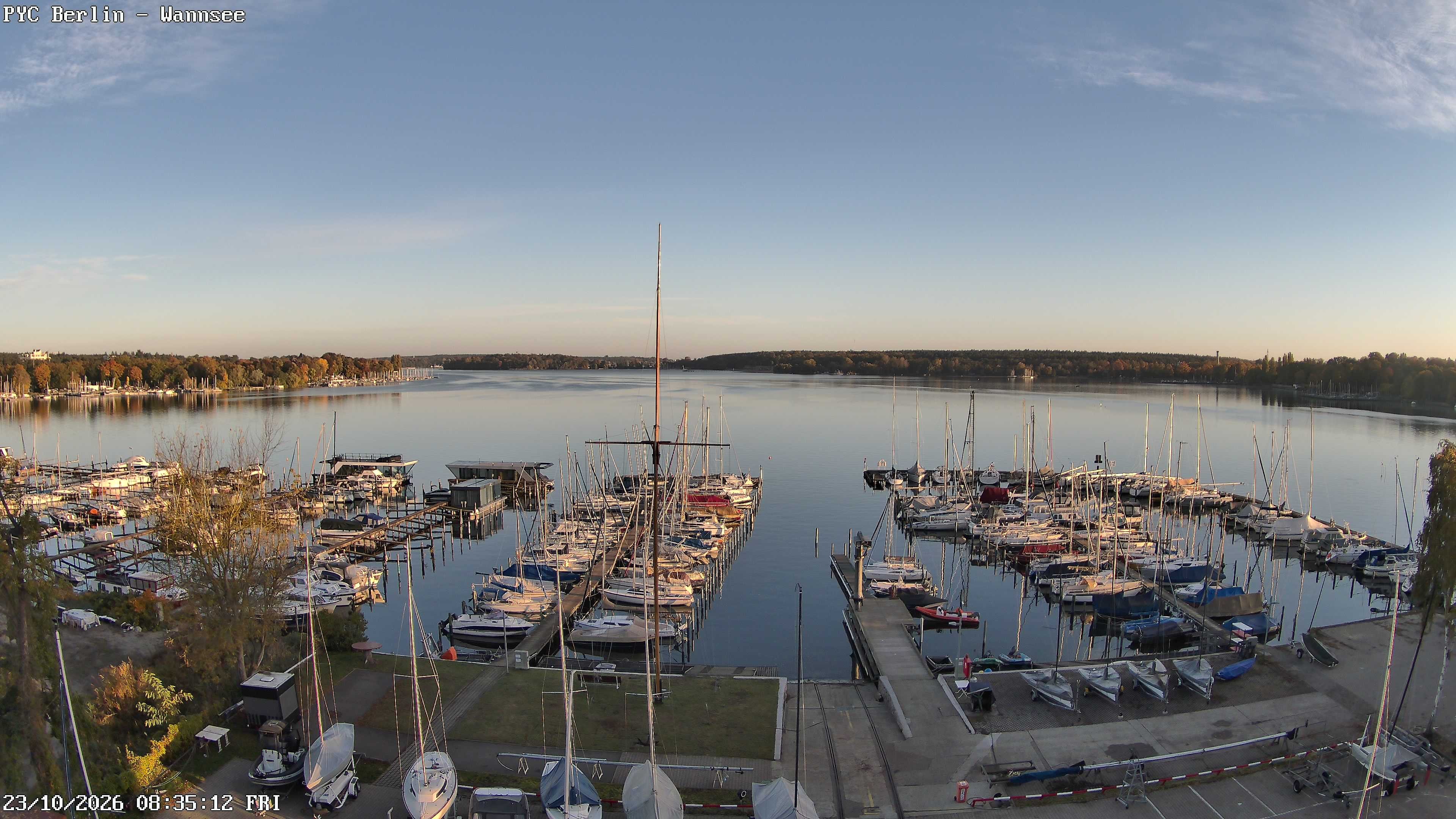 Archiv Foto Webcam Berlin: Potsdamer Yachtclub am Wannsee