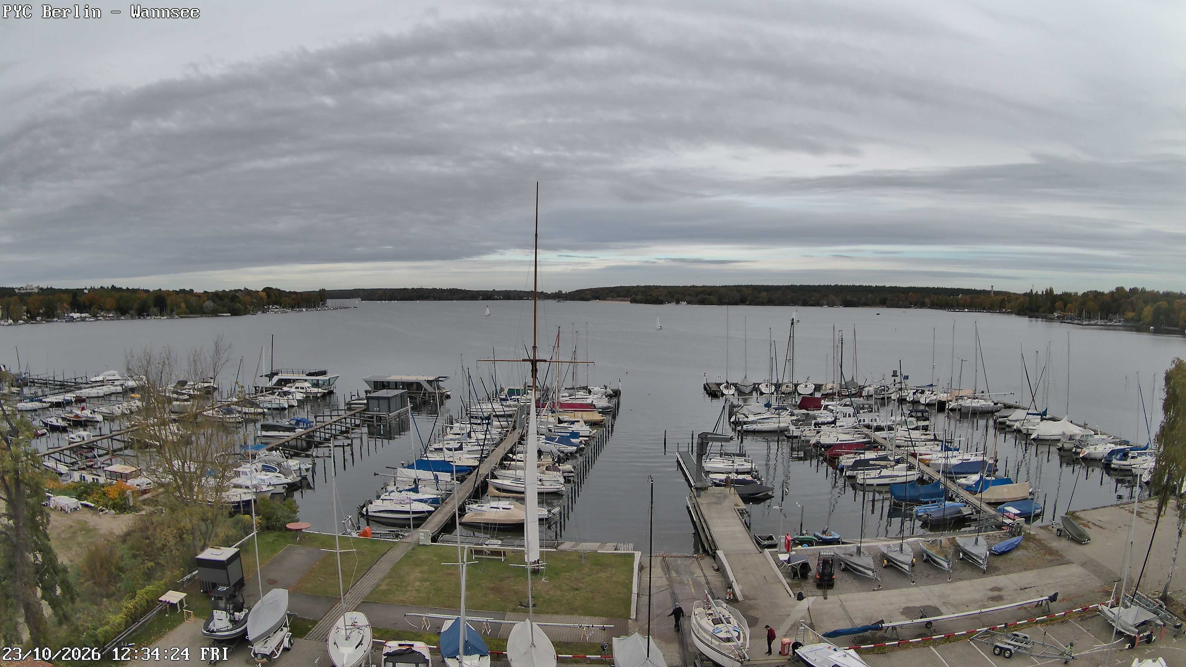 Archiv Foto Webcam Berlin: Potsdamer Yachtclub am Wannsee