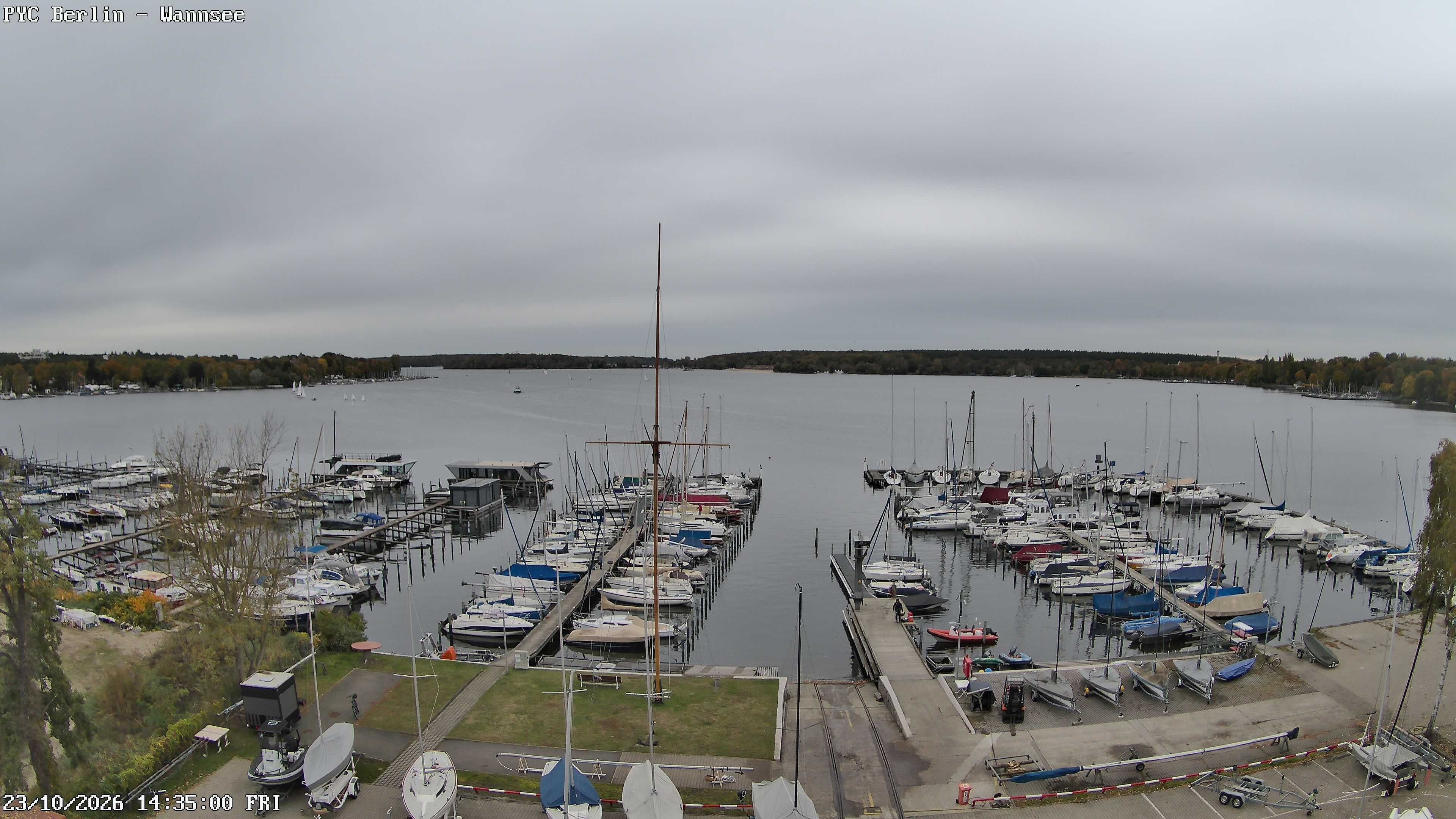 Archiv Foto Webcam Berlin: Potsdamer Yachtclub am Wannsee