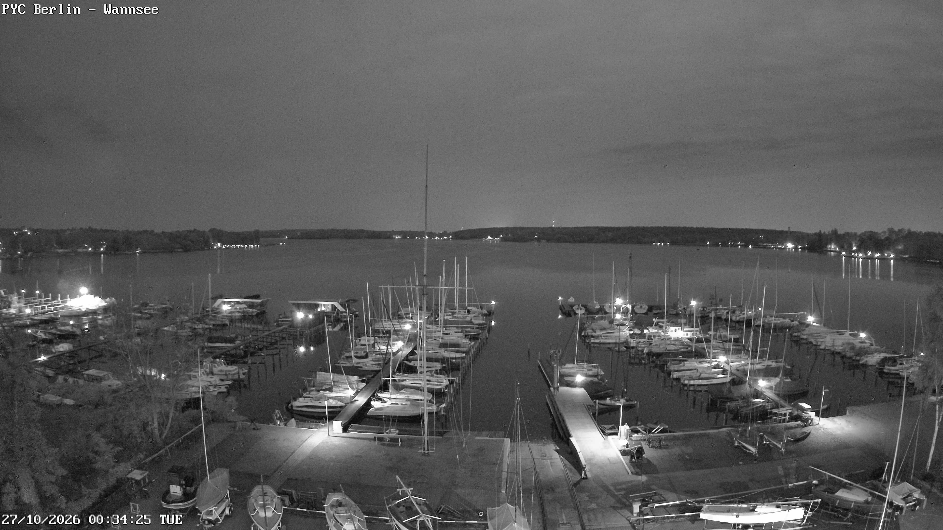 Archiv Foto Webcam Berlin: Potsdamer Yachtclub am Wannsee