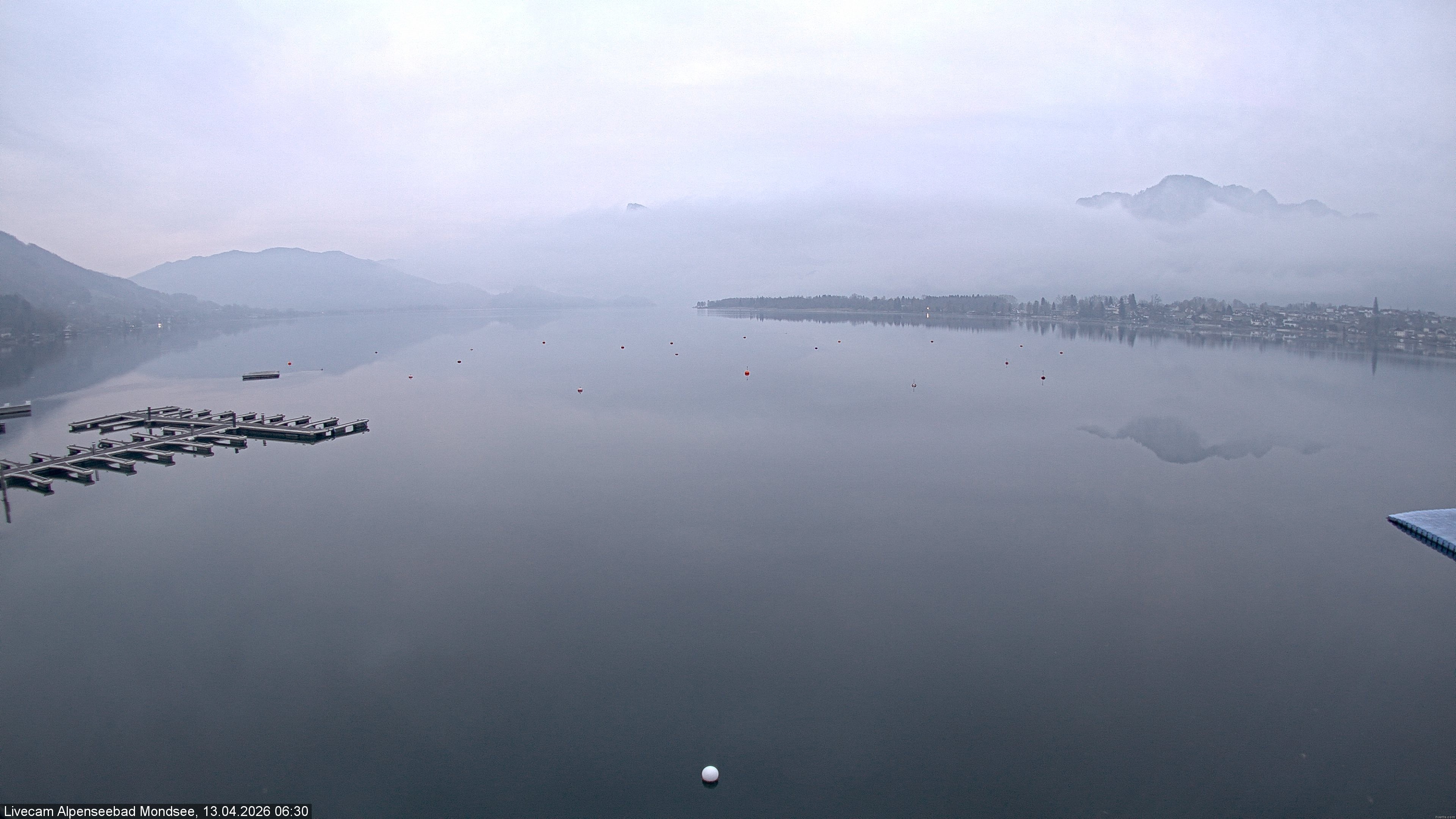 Archiv Foto Webcam Strandbad Alpenseebad am Mondsee