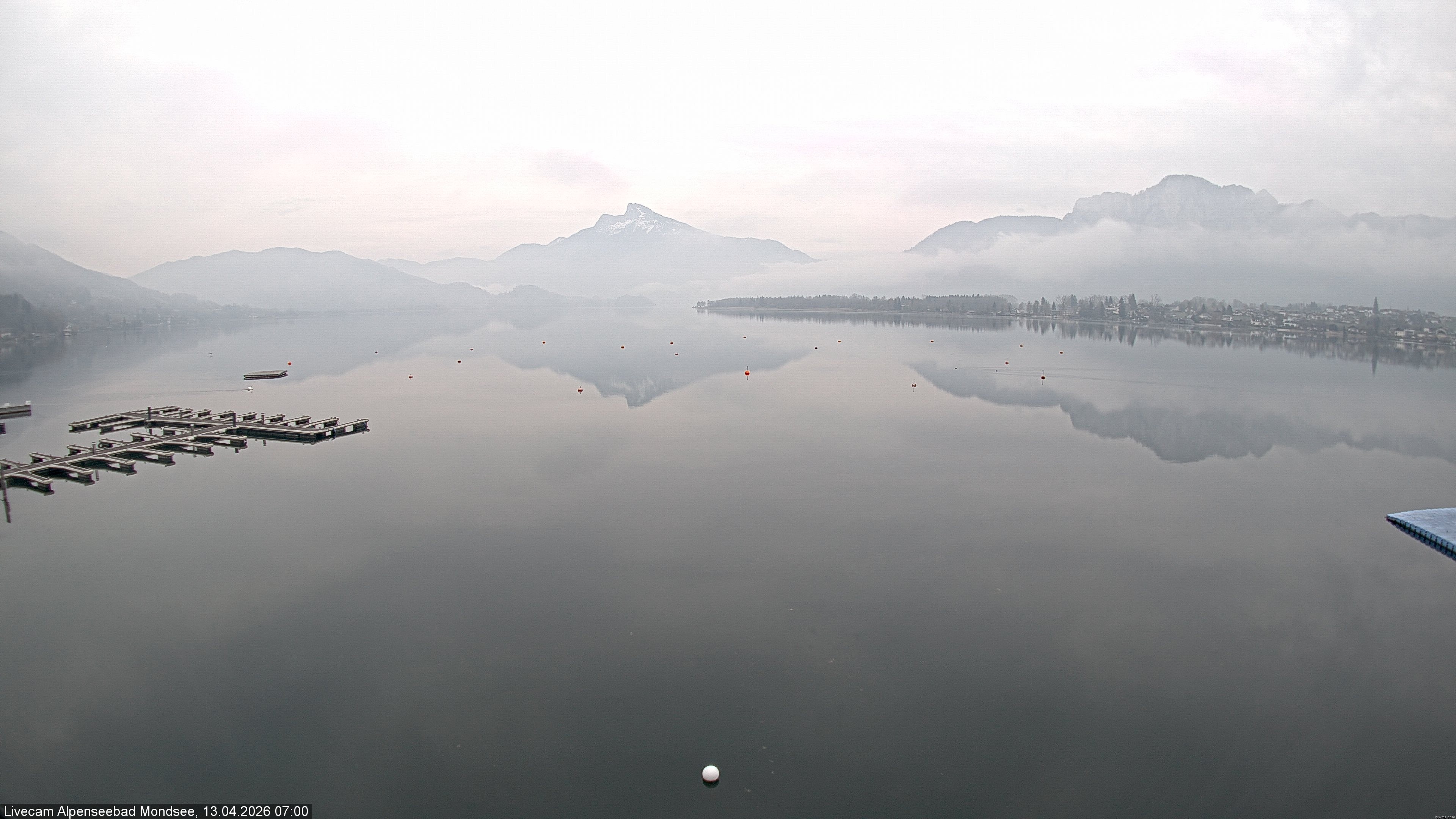 Archiv Foto Webcam Strandbad Alpenseebad am Mondsee
