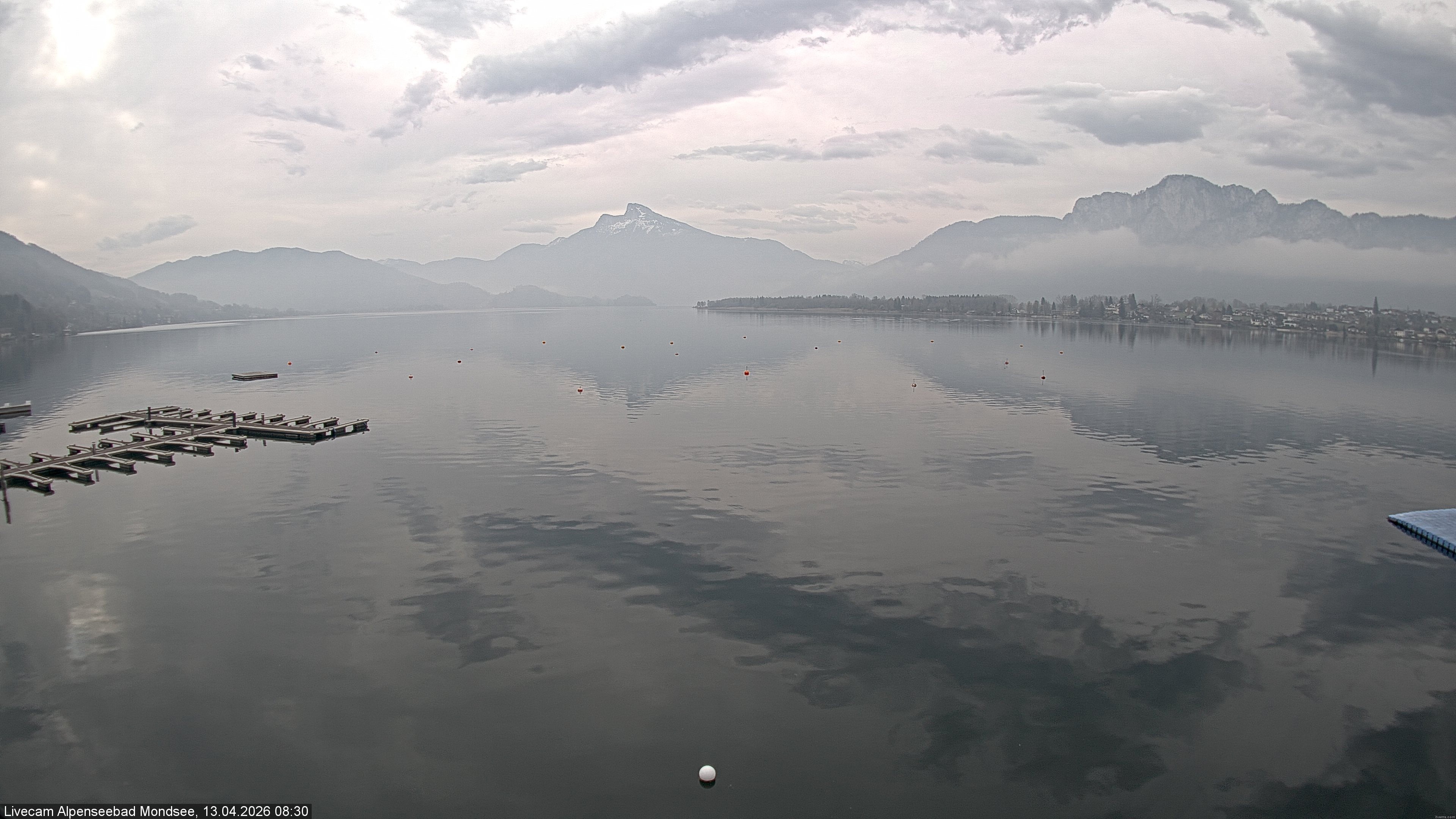 Archiv Foto Webcam Strandbad Alpenseebad am Mondsee