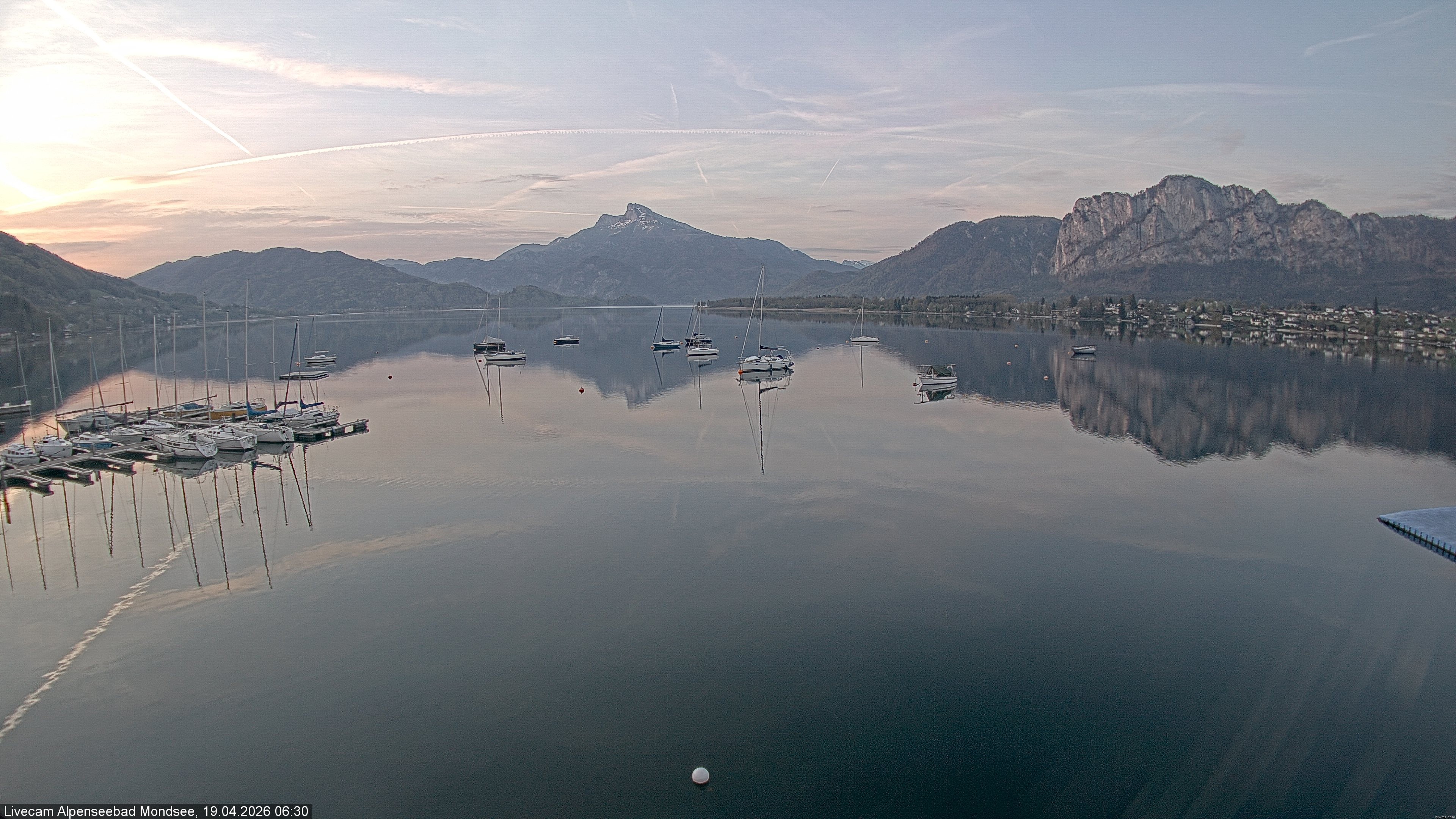 Archiv Foto Webcam Strandbad Alpenseebad am Mondsee