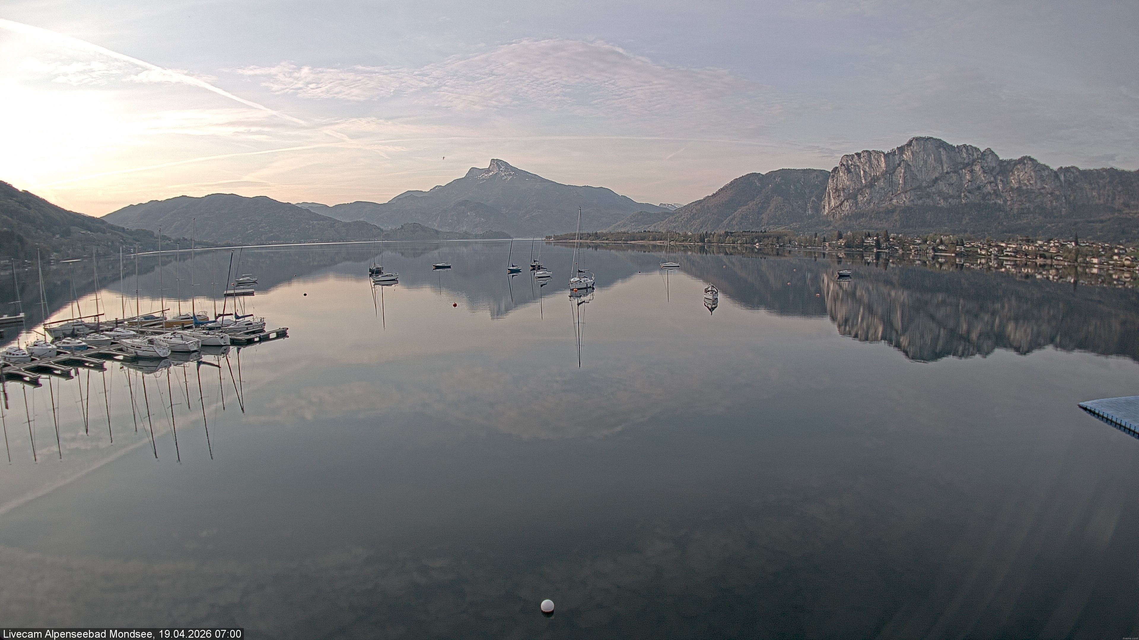 Archiv Foto Webcam Strandbad Alpenseebad am Mondsee