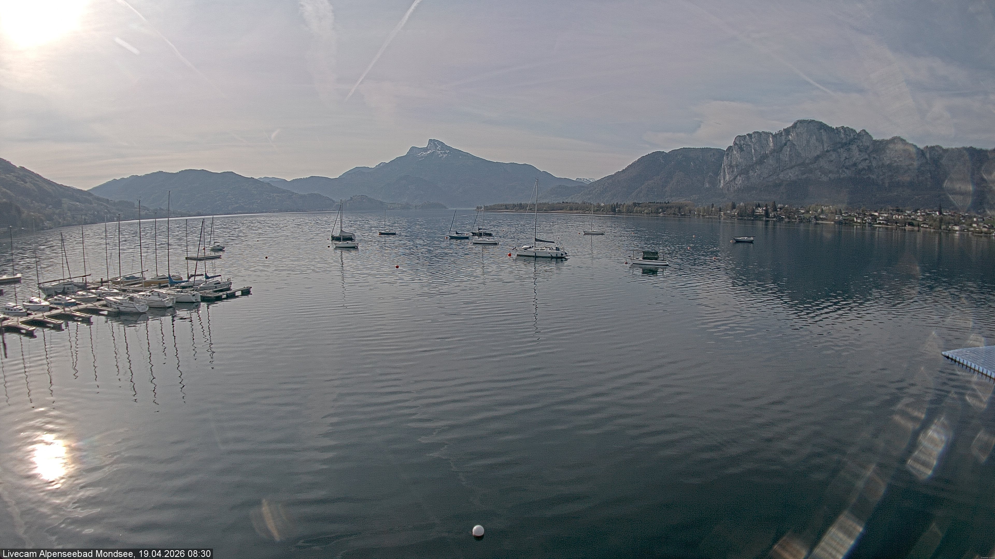 Archiv Foto Webcam Strandbad Alpenseebad am Mondsee