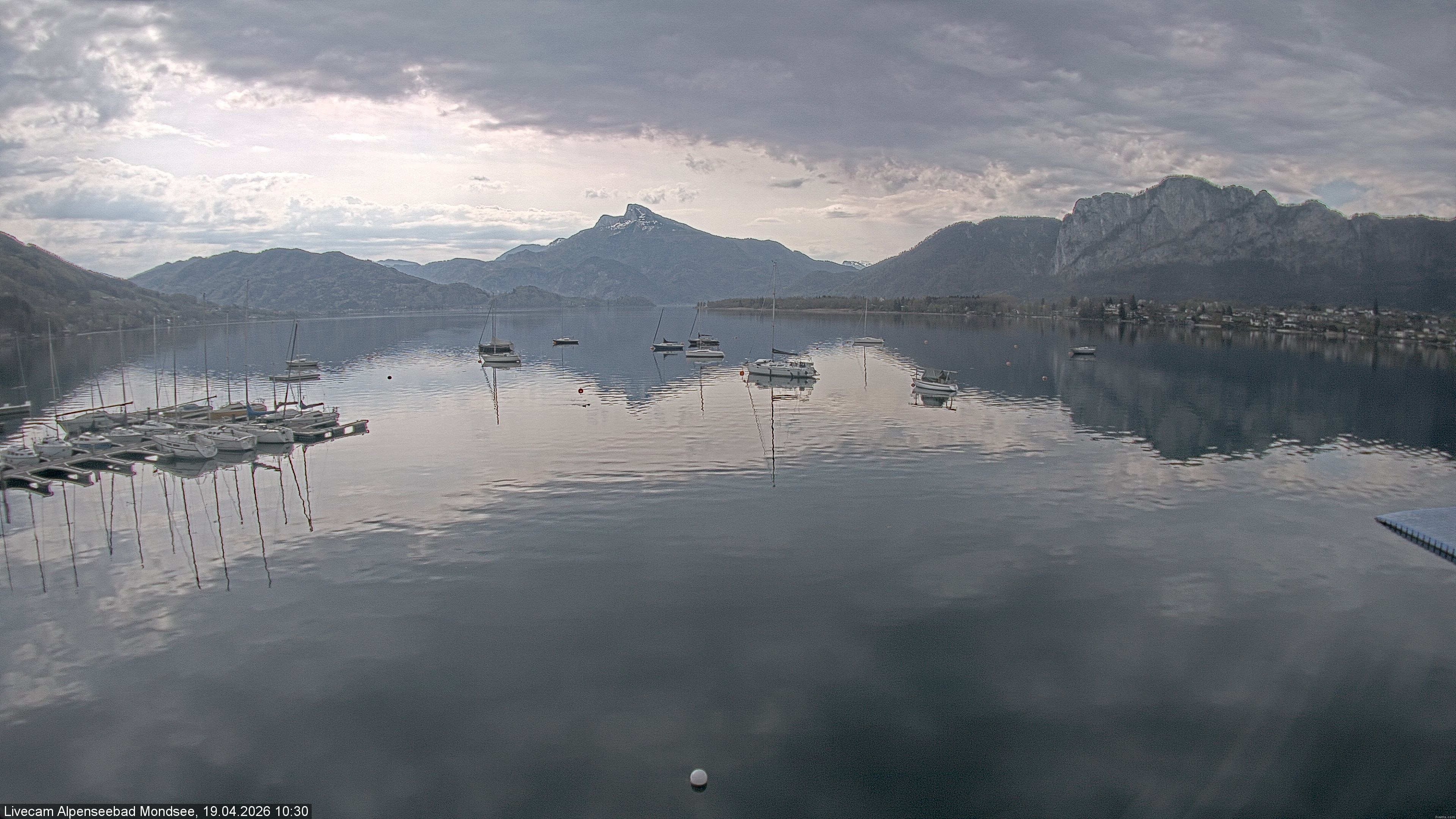 Archiv Foto Webcam Strandbad Alpenseebad am Mondsee