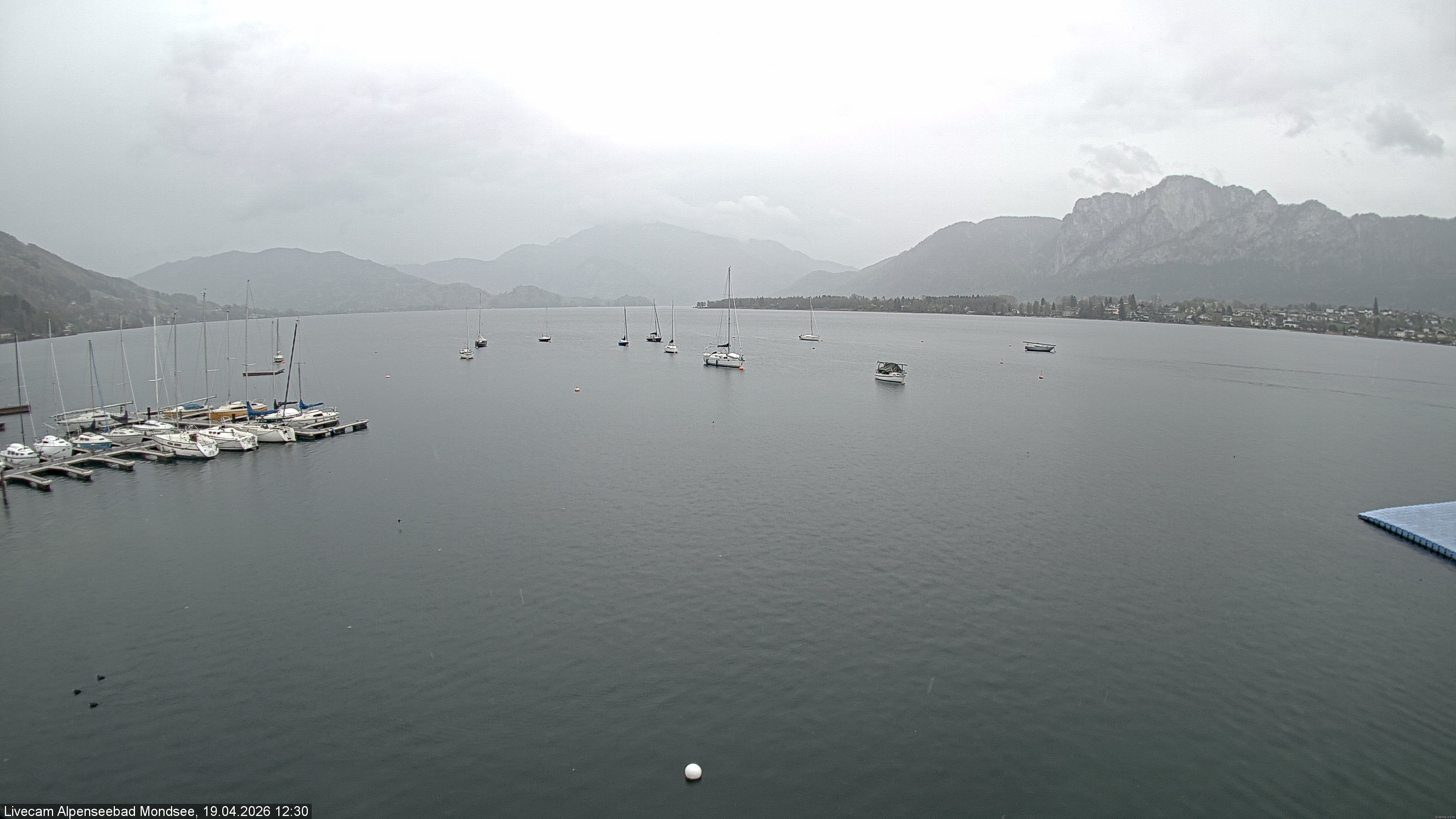 Archiv Foto Webcam Strandbad Alpenseebad am Mondsee