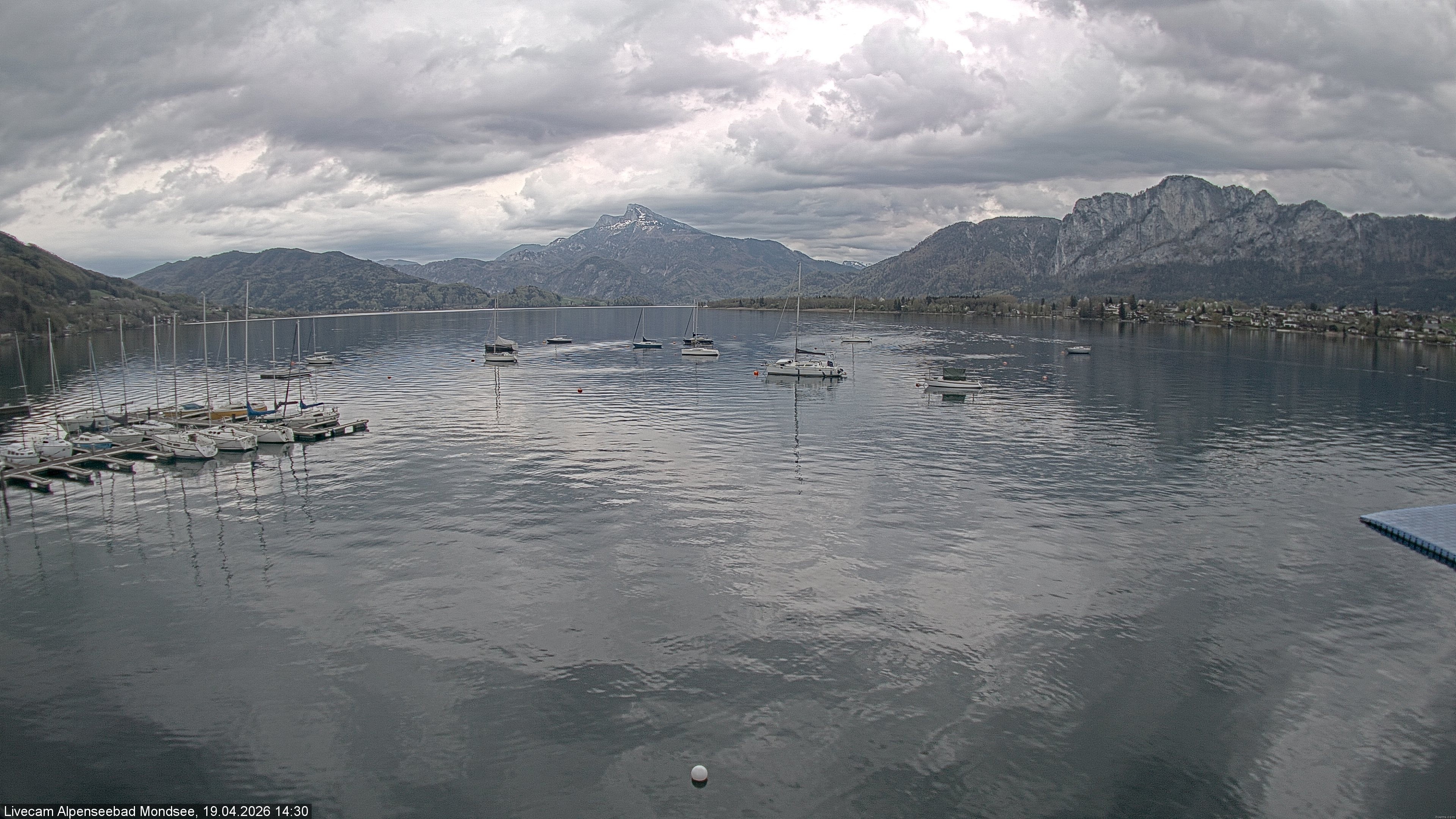 Archiv Foto Webcam Strandbad Alpenseebad am Mondsee