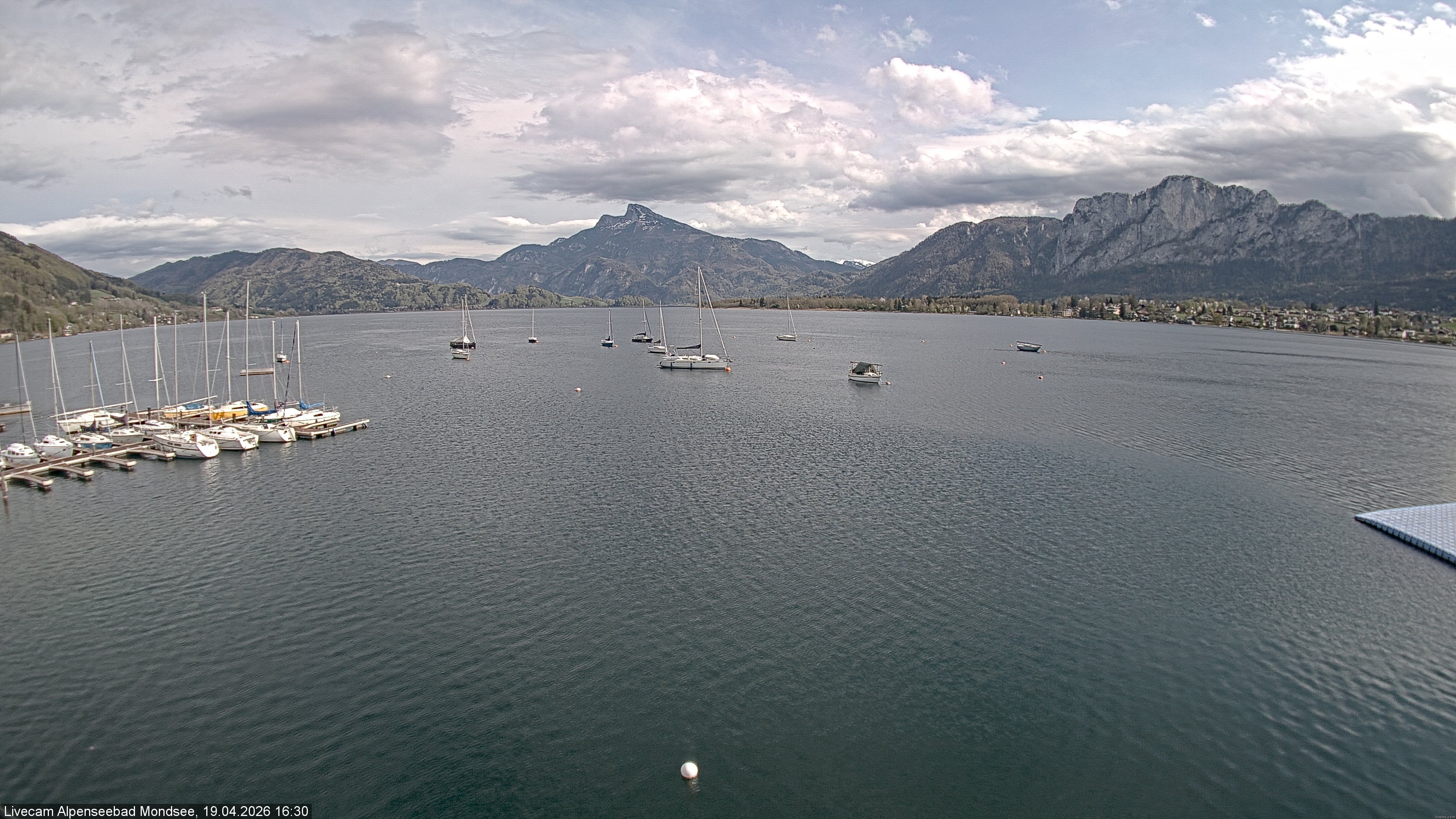 Archiv Foto Webcam Strandbad Alpenseebad am Mondsee