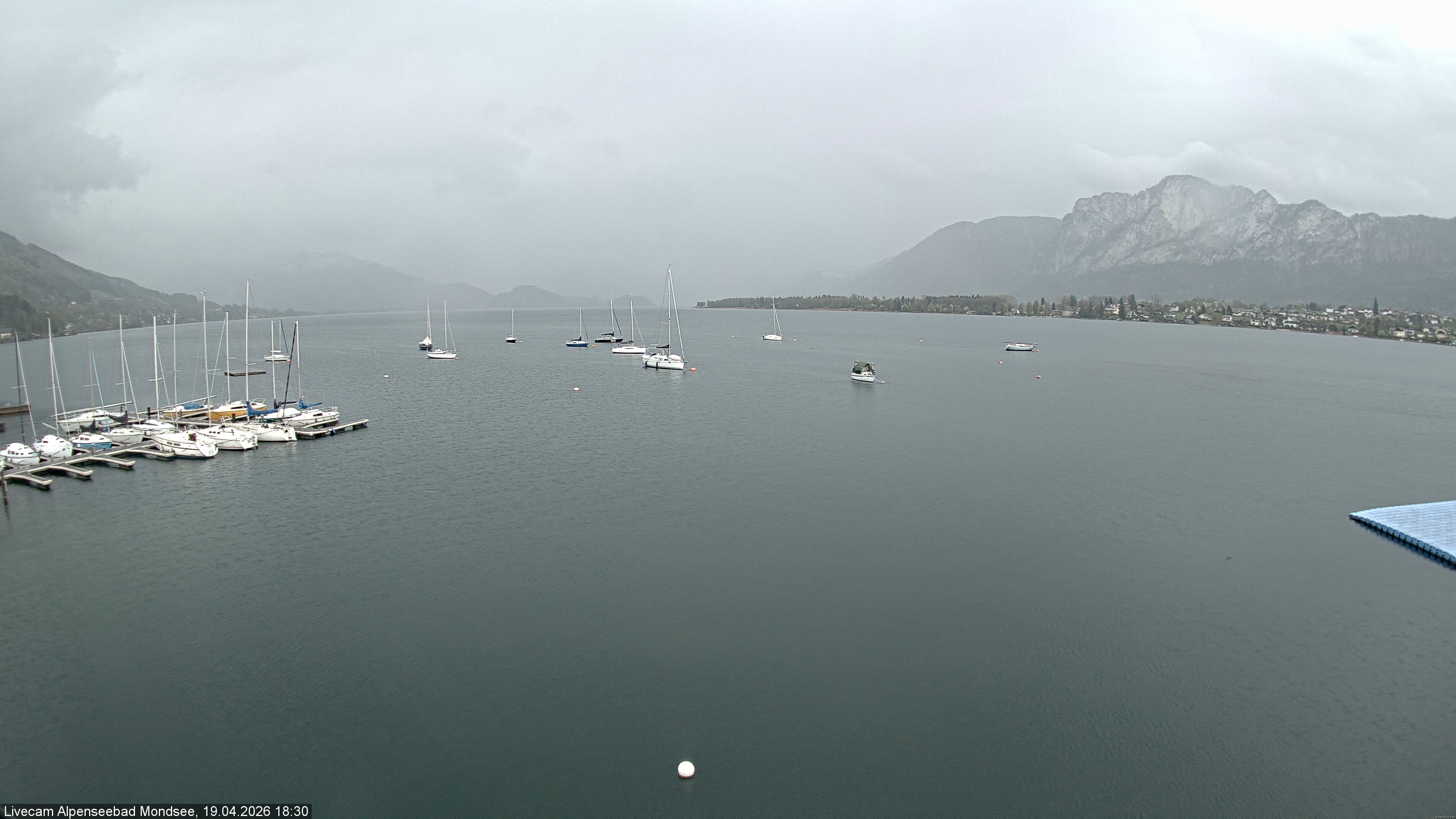 Archiv Foto Webcam Strandbad Alpenseebad am Mondsee
