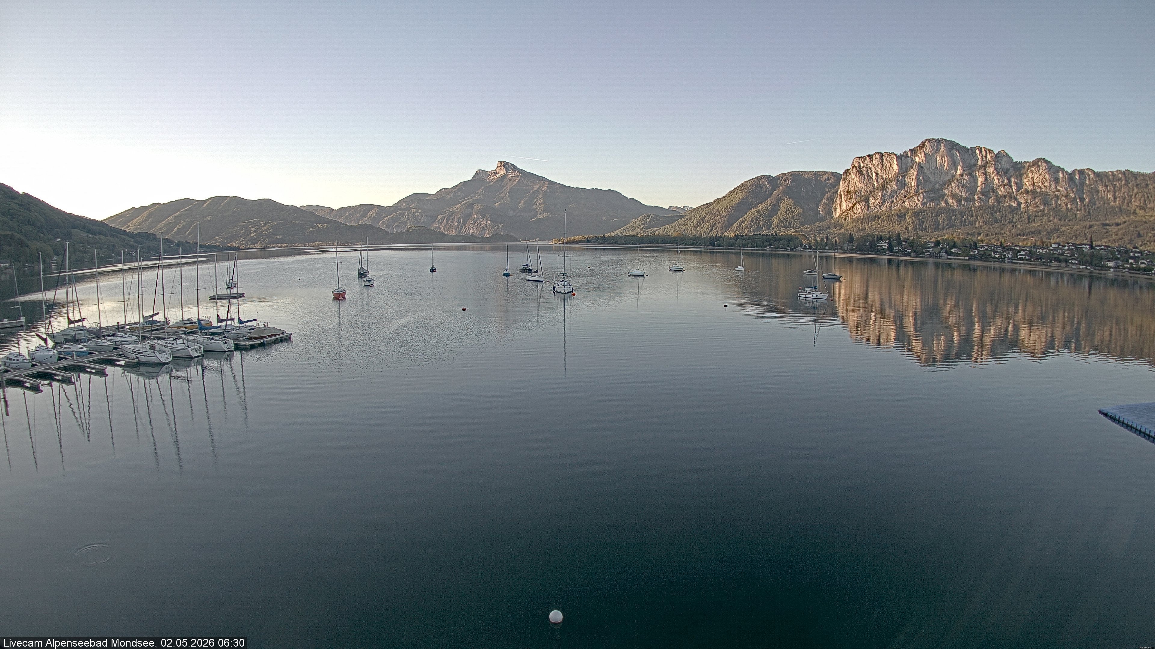 Archiv Foto Webcam Strandbad Alpenseebad am Mondsee
