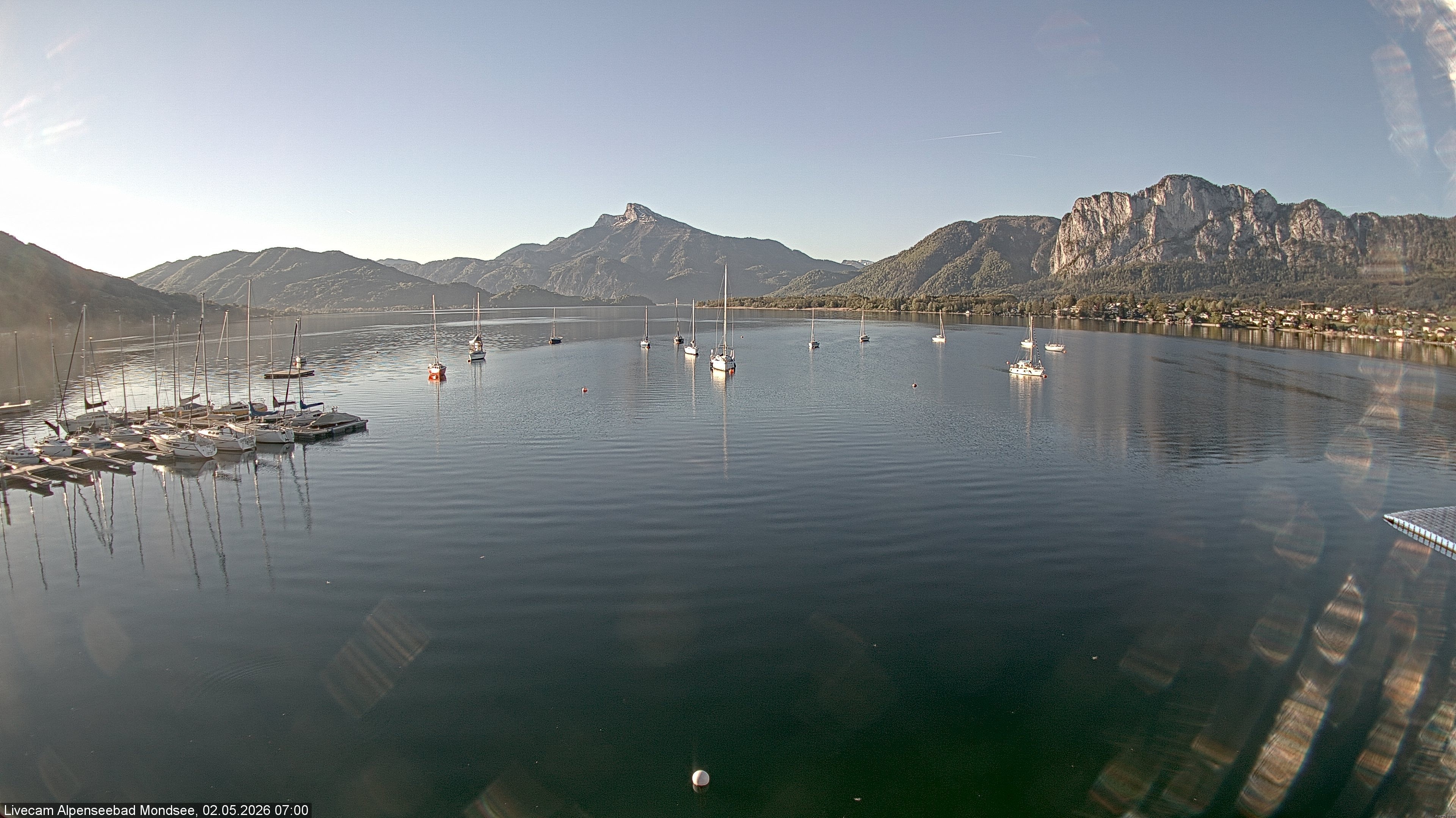 Archiv Foto Webcam Strandbad Alpenseebad am Mondsee