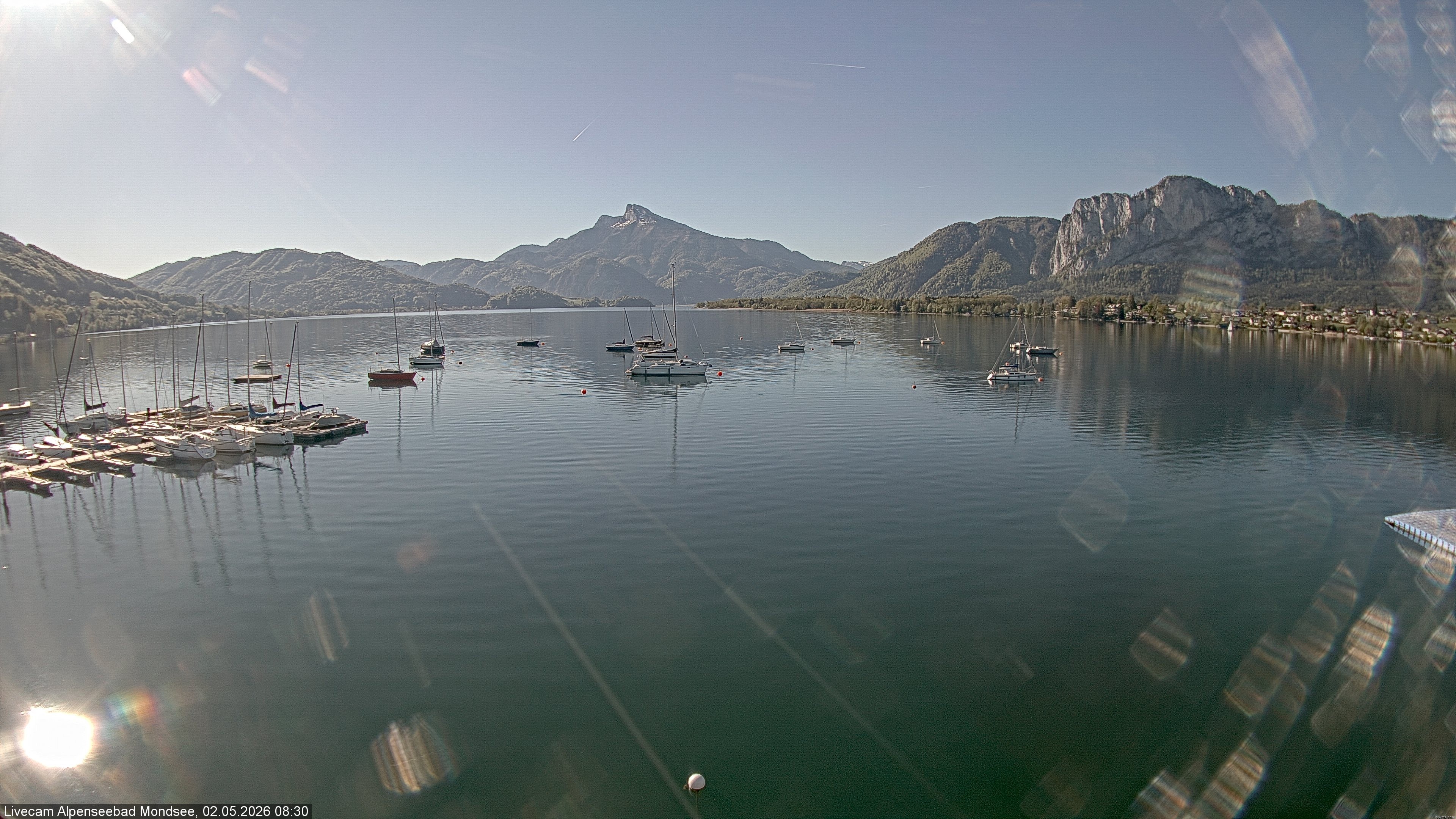 Archiv Foto Webcam Strandbad Alpenseebad am Mondsee