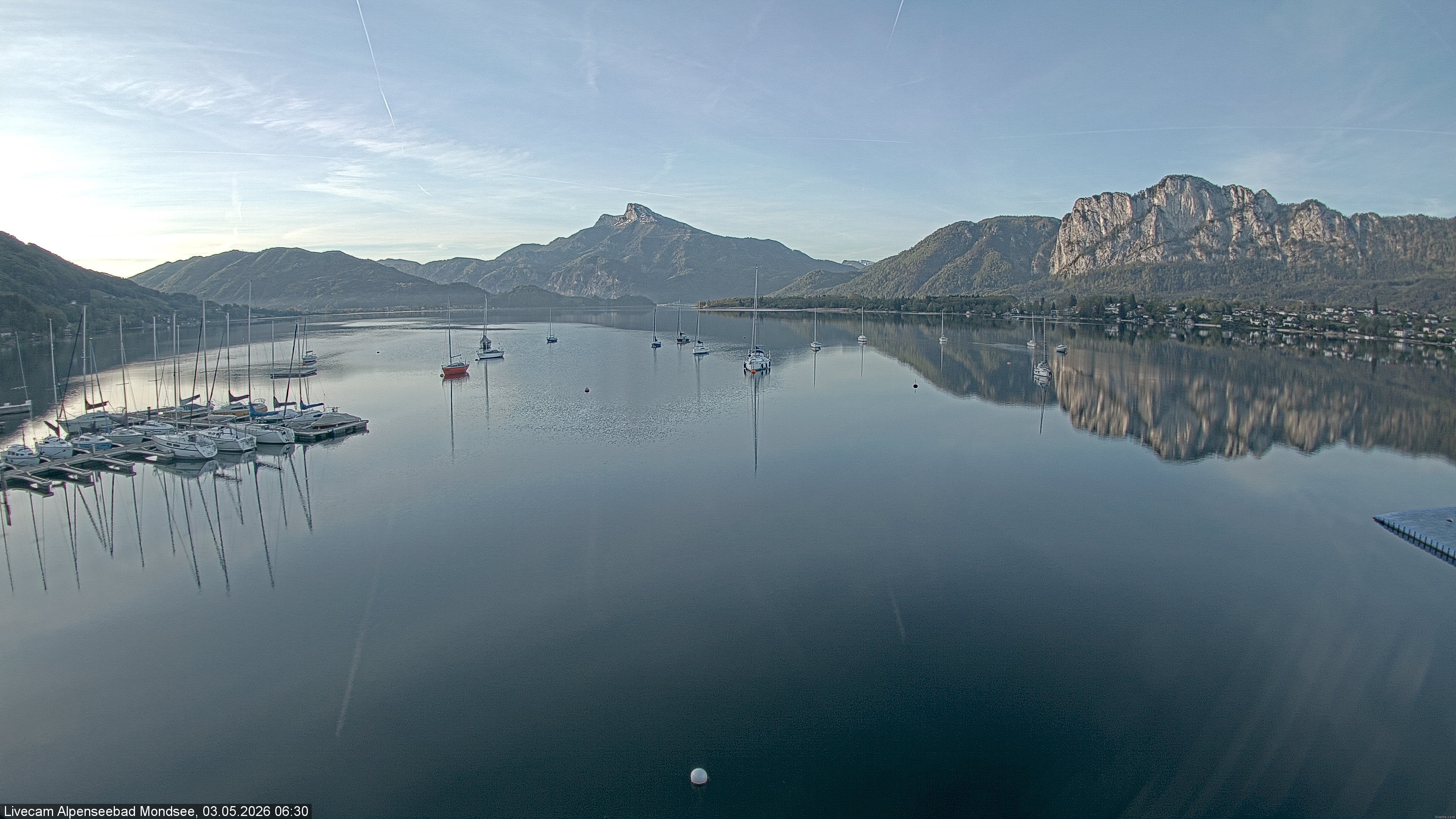 Archiv Foto Webcam Strandbad Alpenseebad am Mondsee