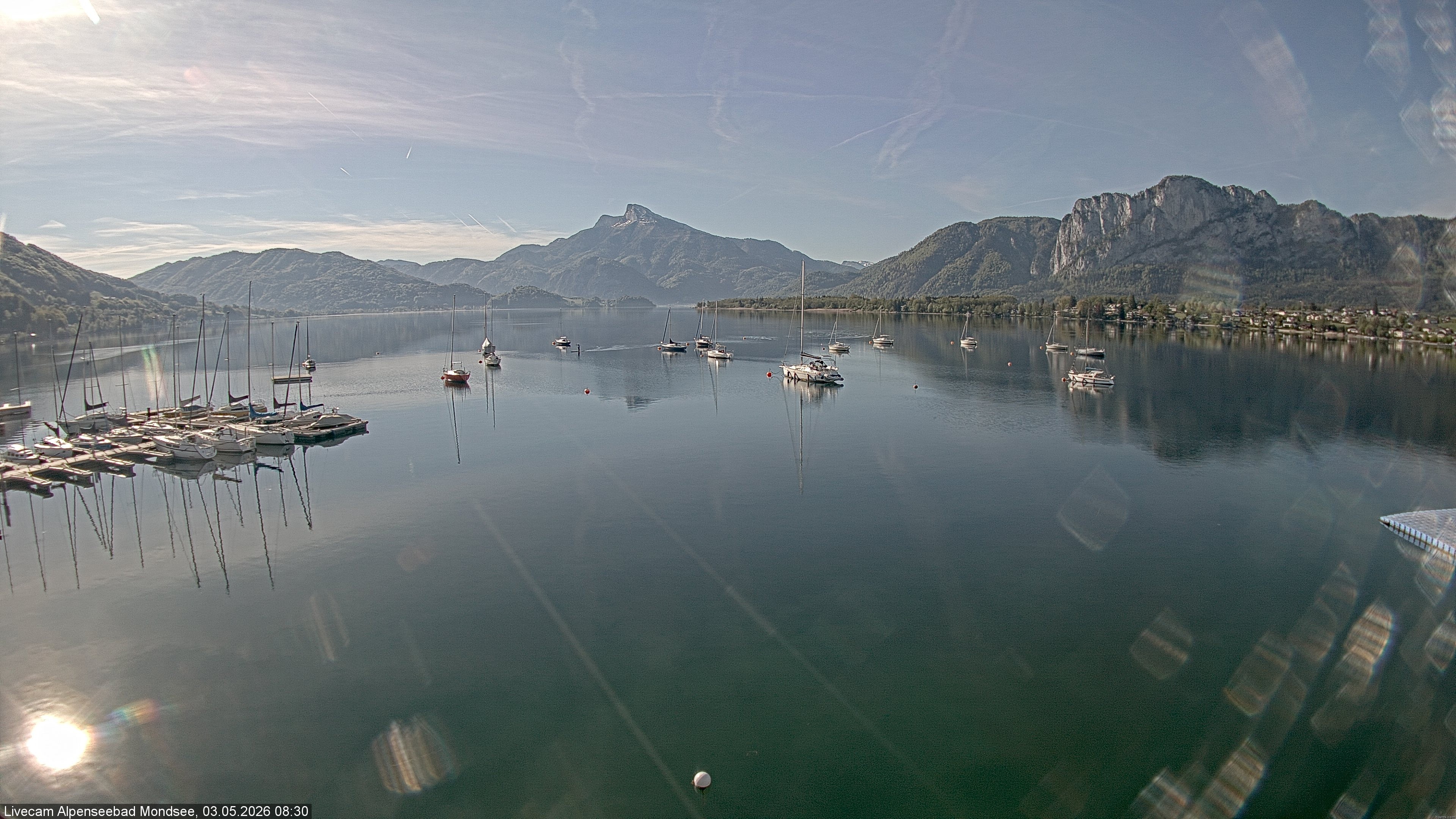 Archiv Foto Webcam Strandbad Alpenseebad am Mondsee