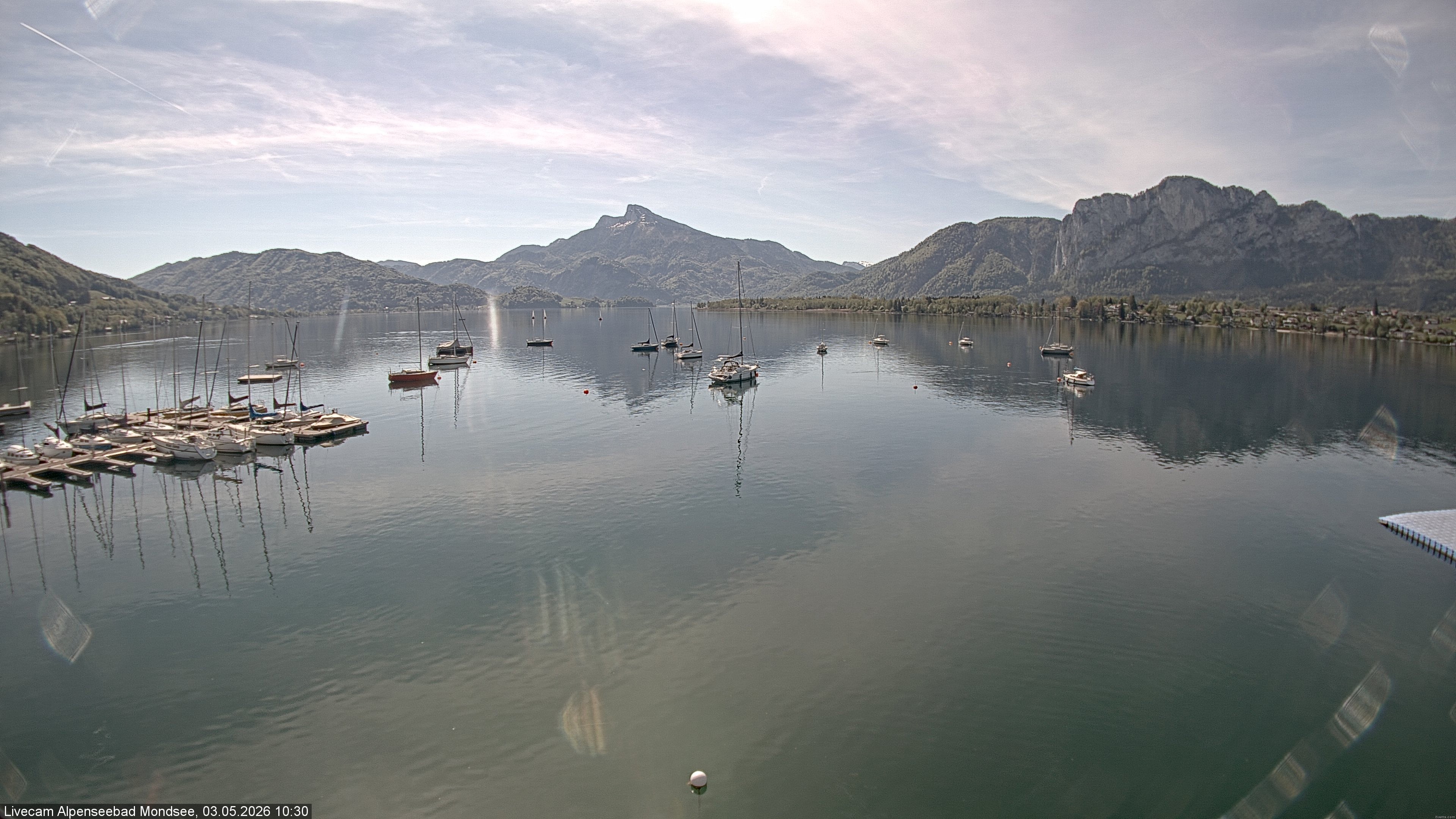 Archiv Foto Webcam Strandbad Alpenseebad am Mondsee