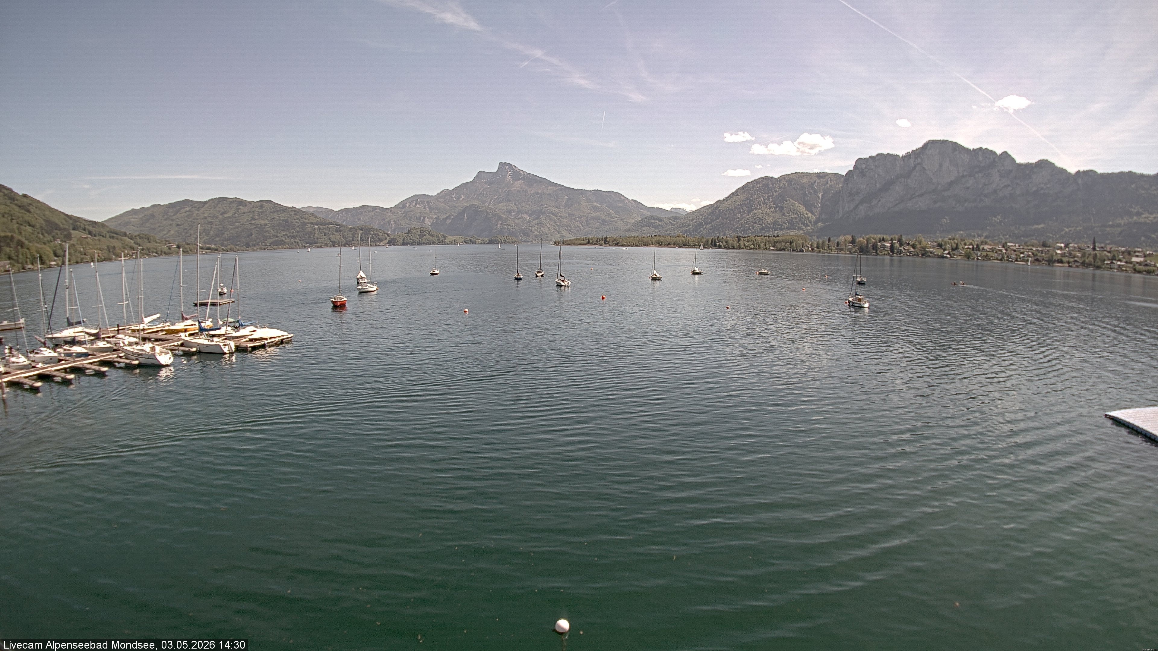 Archiv Foto Webcam Strandbad Alpenseebad am Mondsee