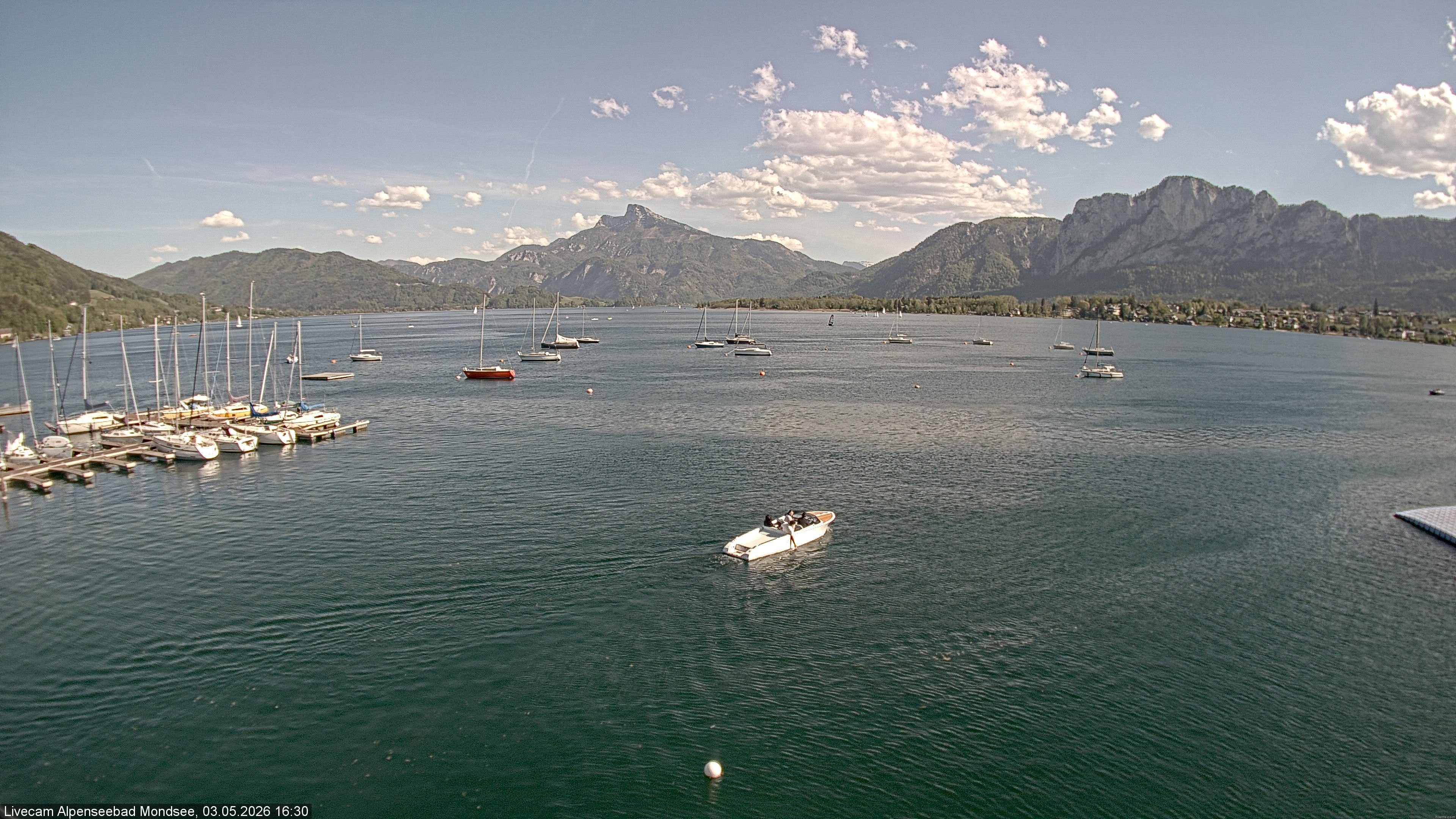 Archiv Foto Webcam Strandbad Alpenseebad am Mondsee