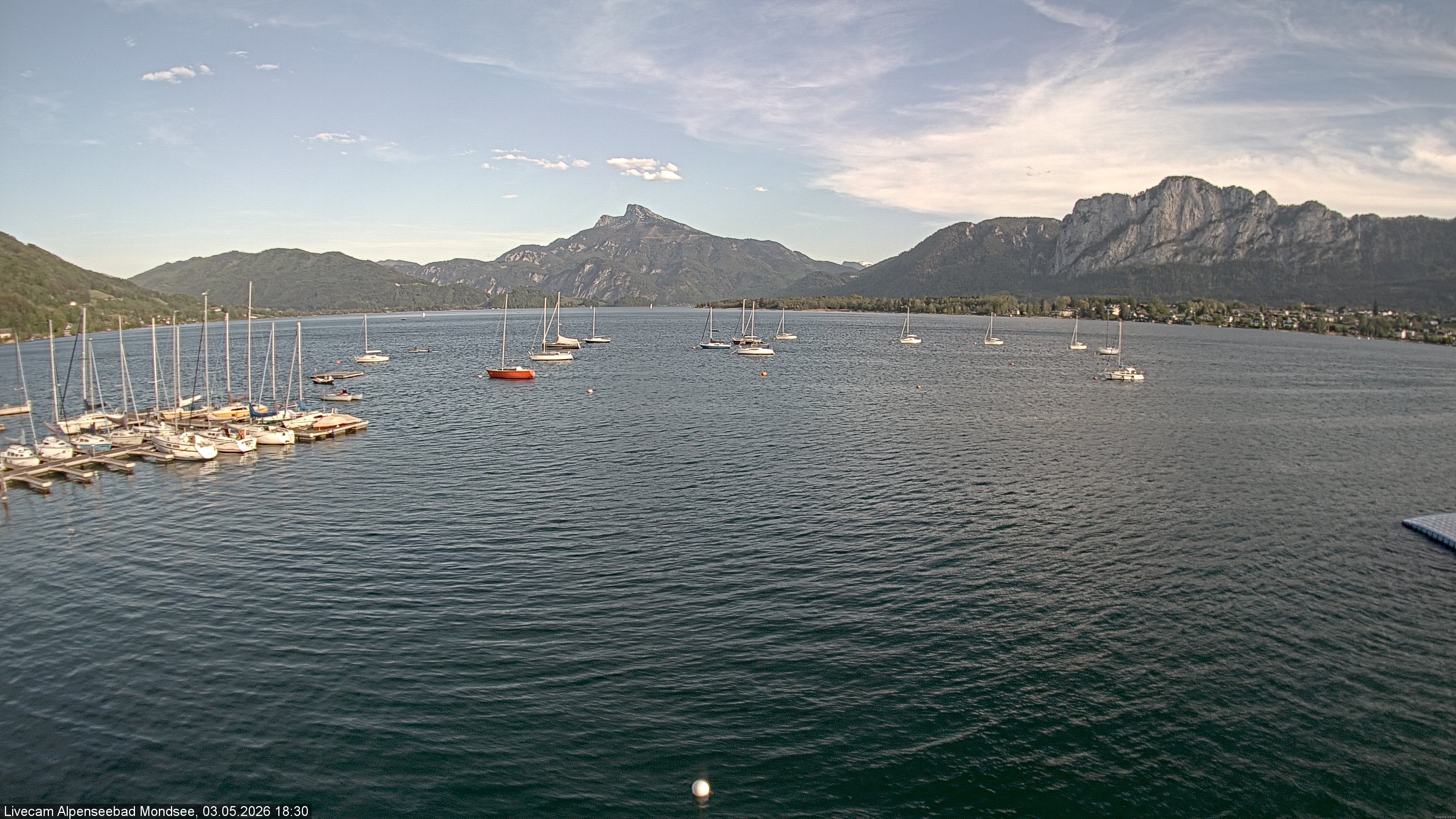 Archiv Foto Webcam Strandbad Alpenseebad am Mondsee