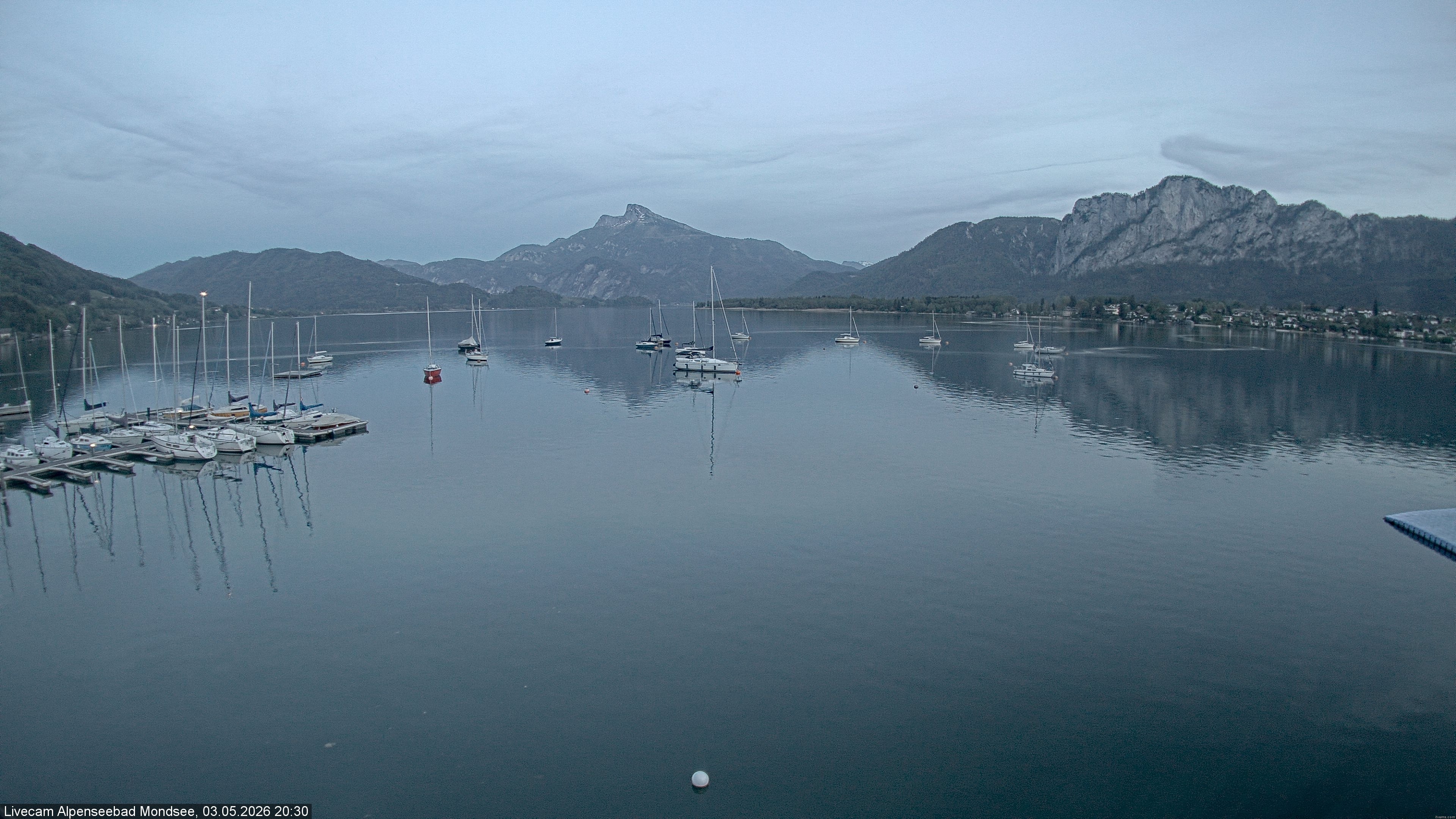 Archiv Foto Webcam Strandbad Alpenseebad am Mondsee
