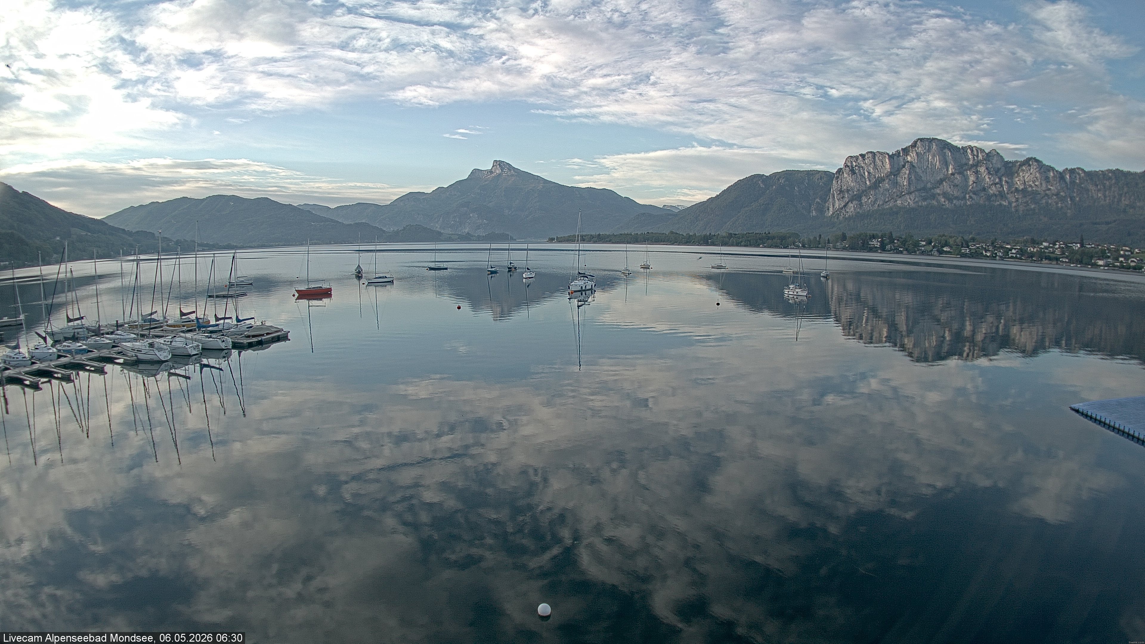Archiv Foto Webcam Strandbad Alpenseebad am Mondsee