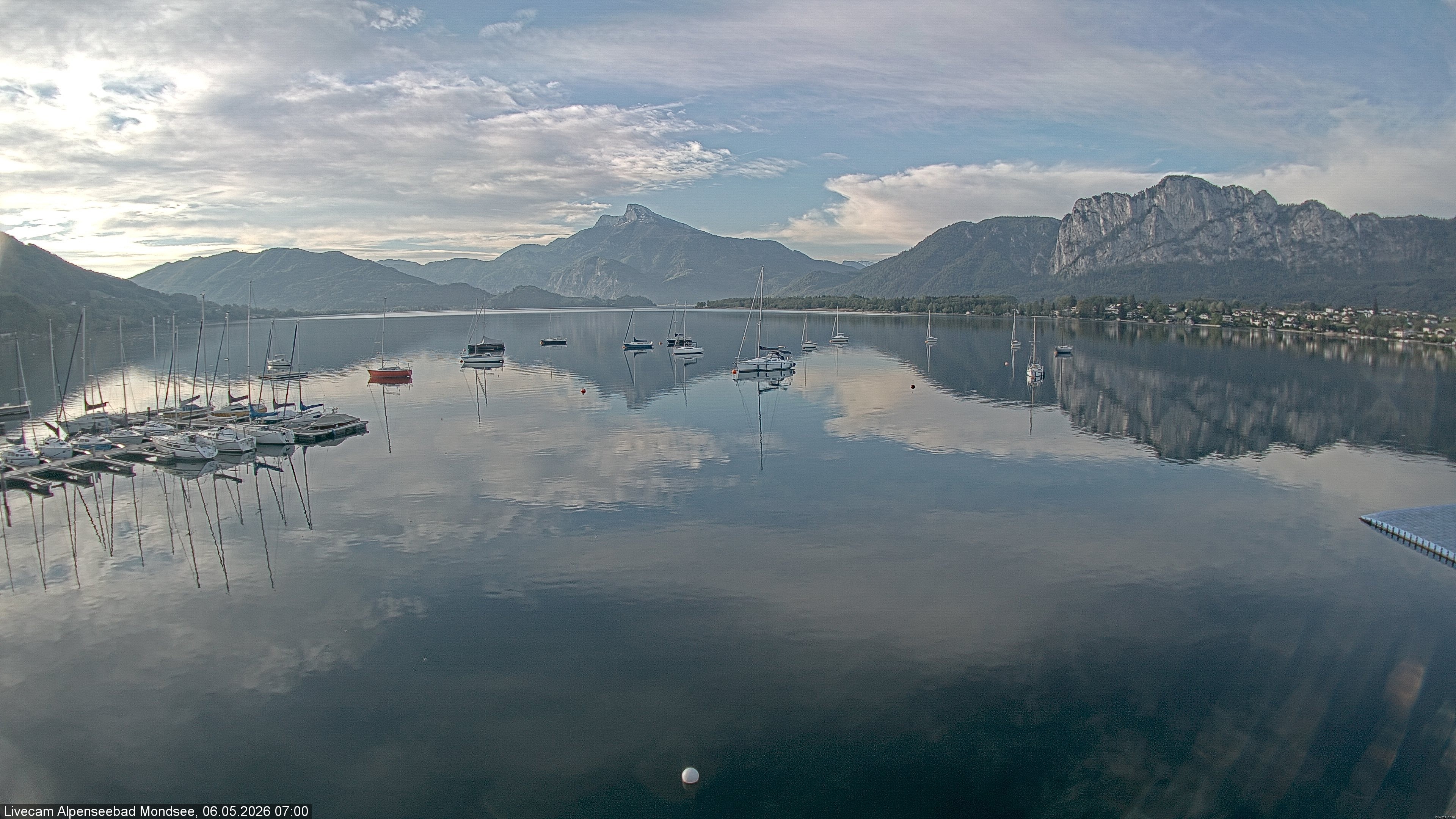 Archiv Foto Webcam Strandbad Alpenseebad am Mondsee