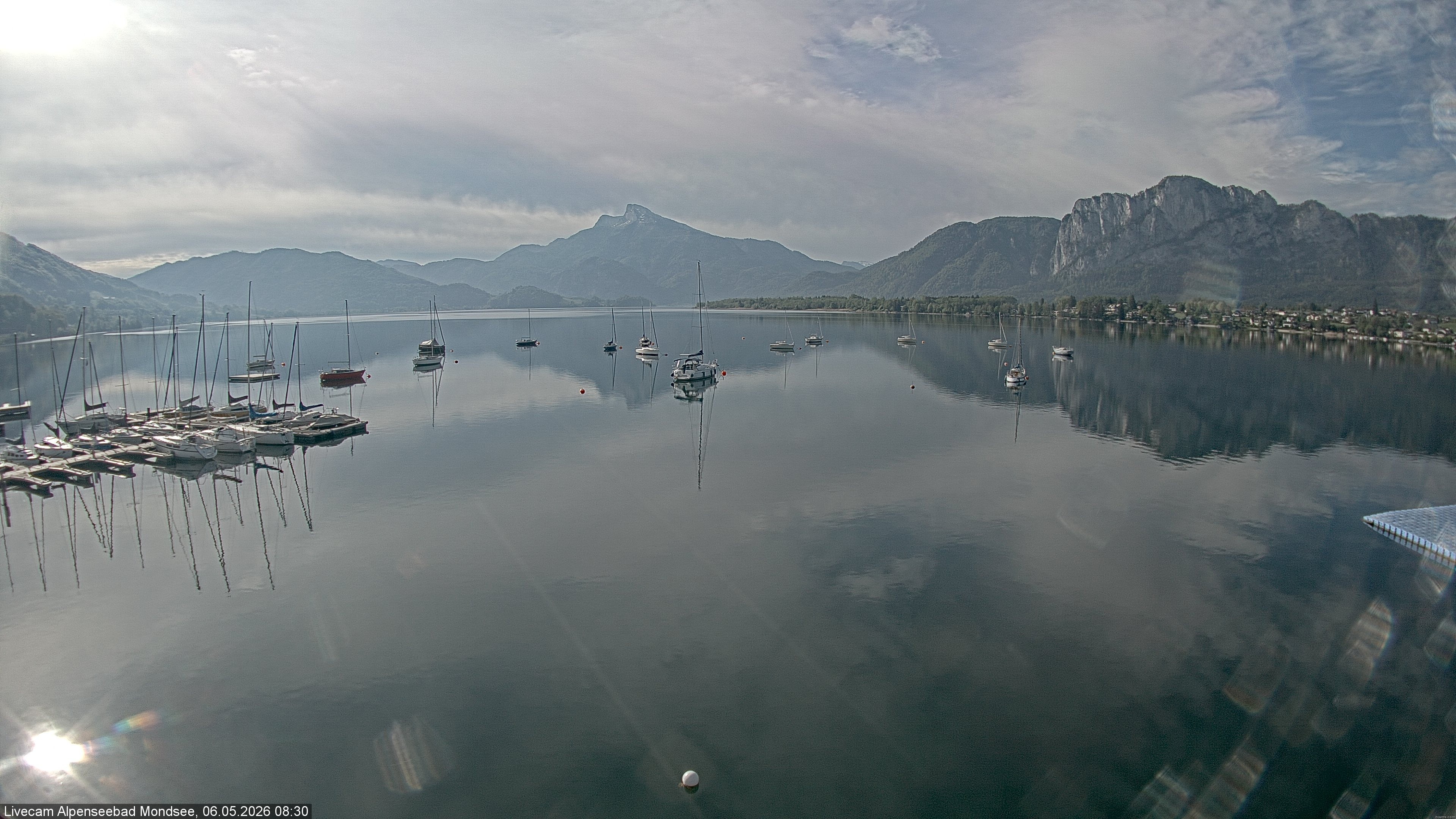 Archiv Foto Webcam Strandbad Alpenseebad am Mondsee